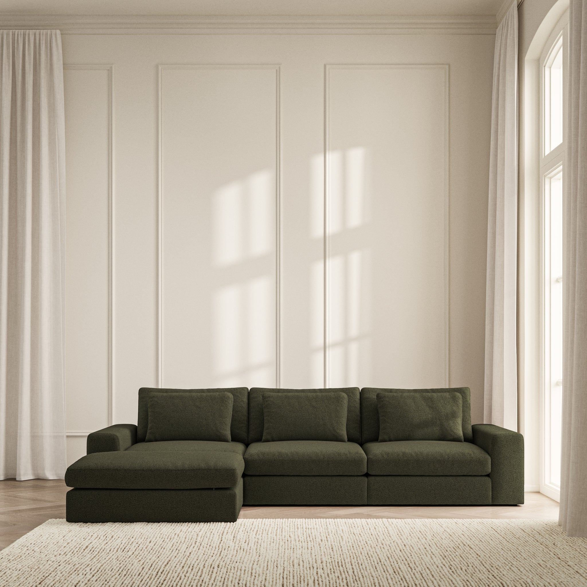 Lusso Chaise Sofa - Bouclé