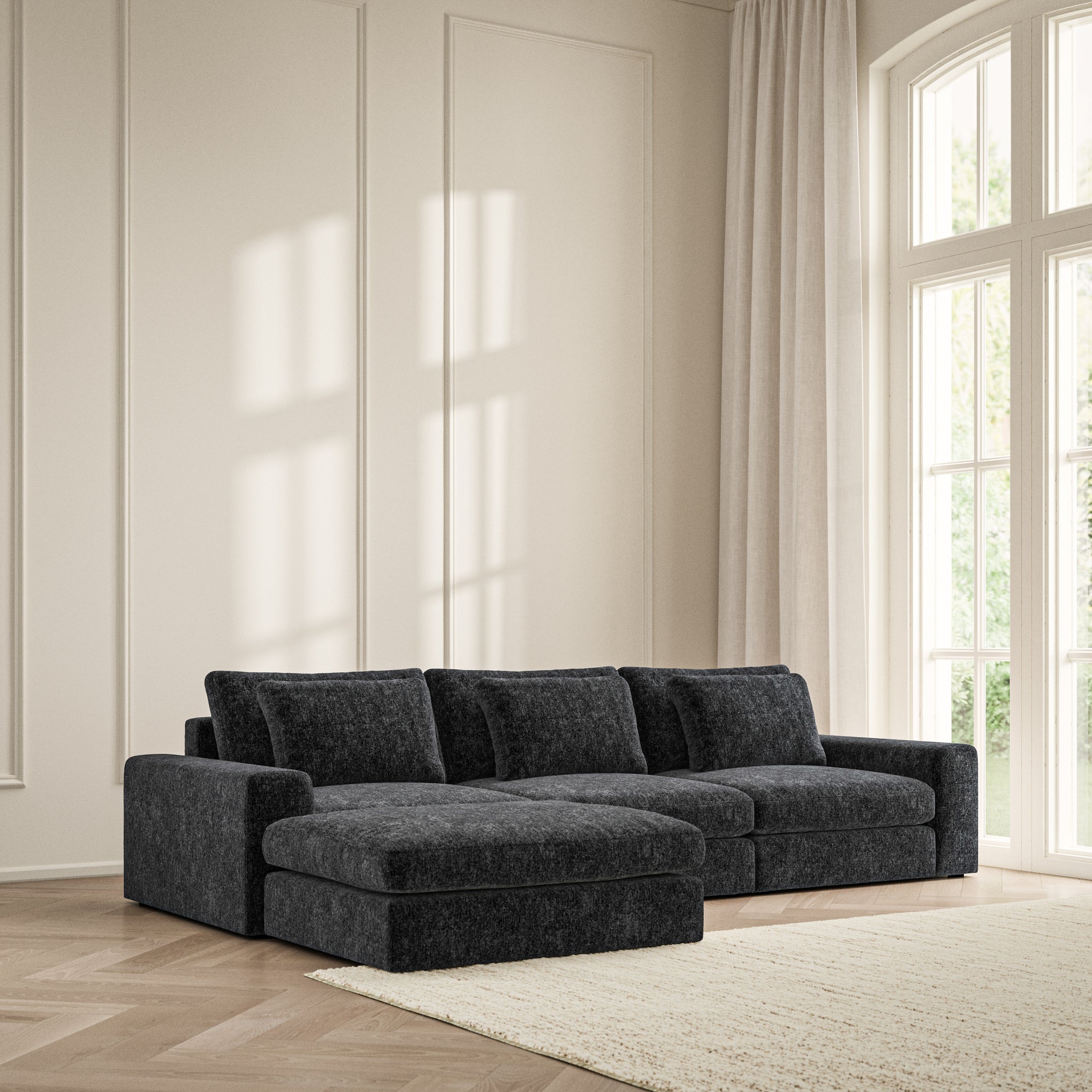 Lusso Chaise Sofa - Symphony