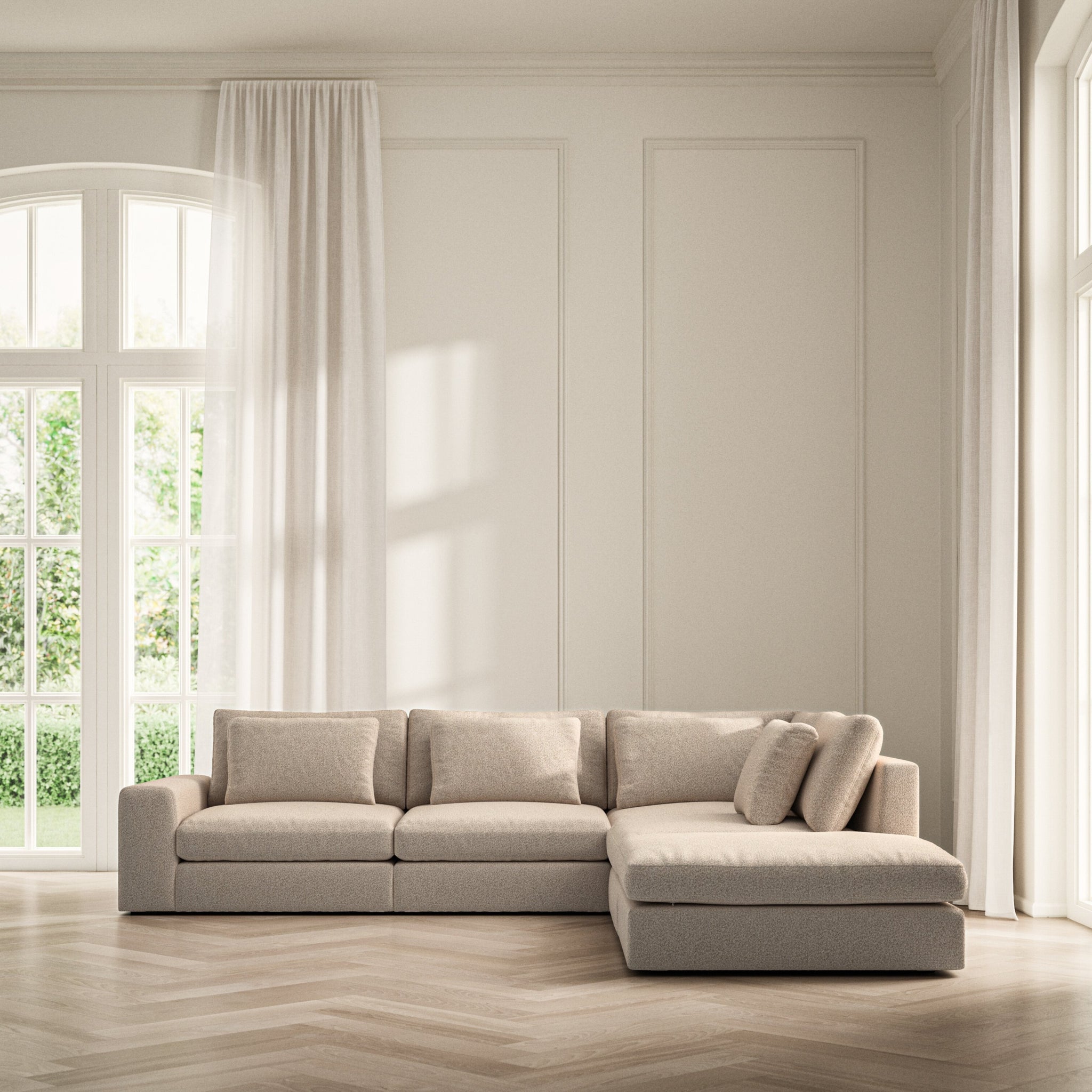 Lusso Corner Chaise RHF - Bouclé