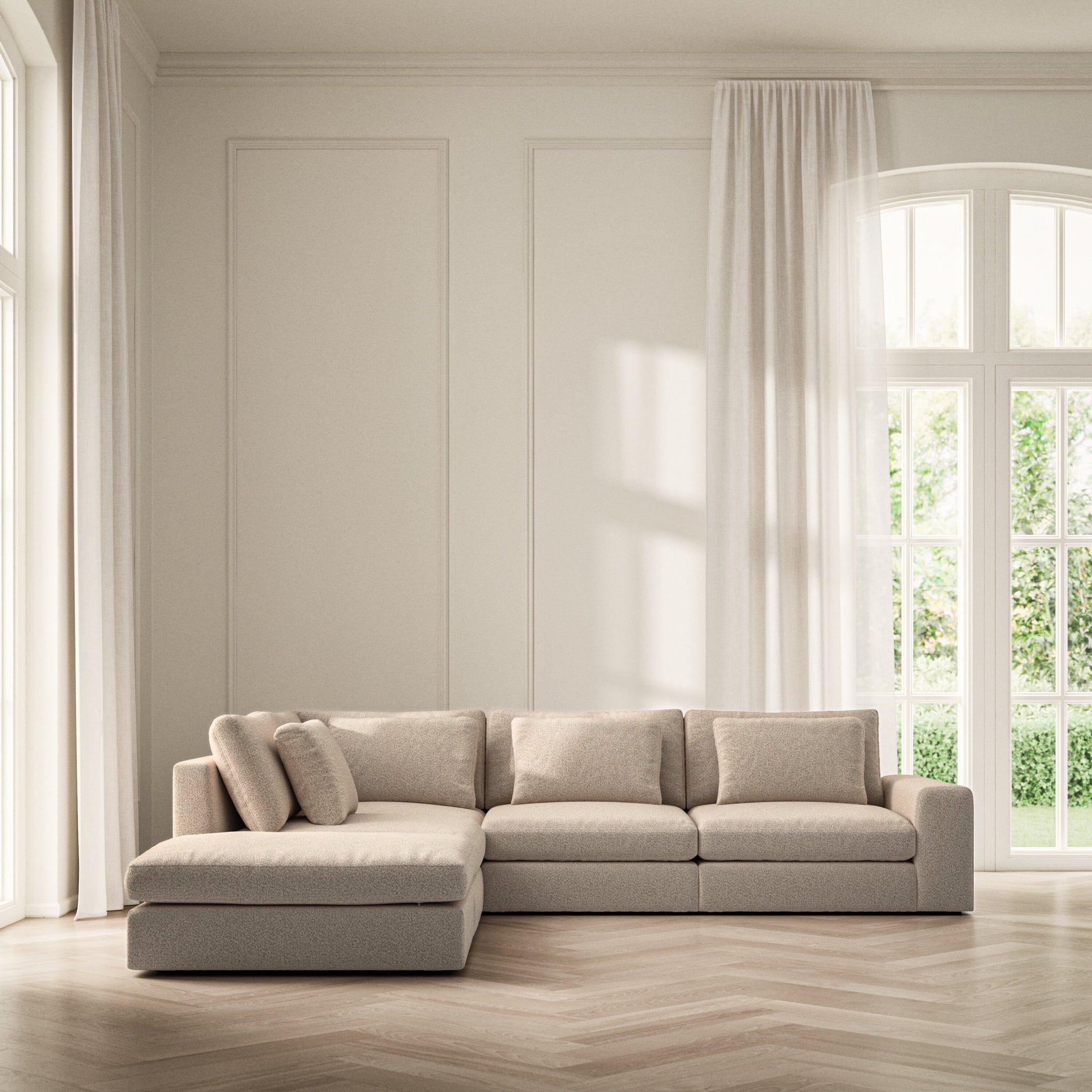 Lusso Corner Chaise LHF - Bouclé