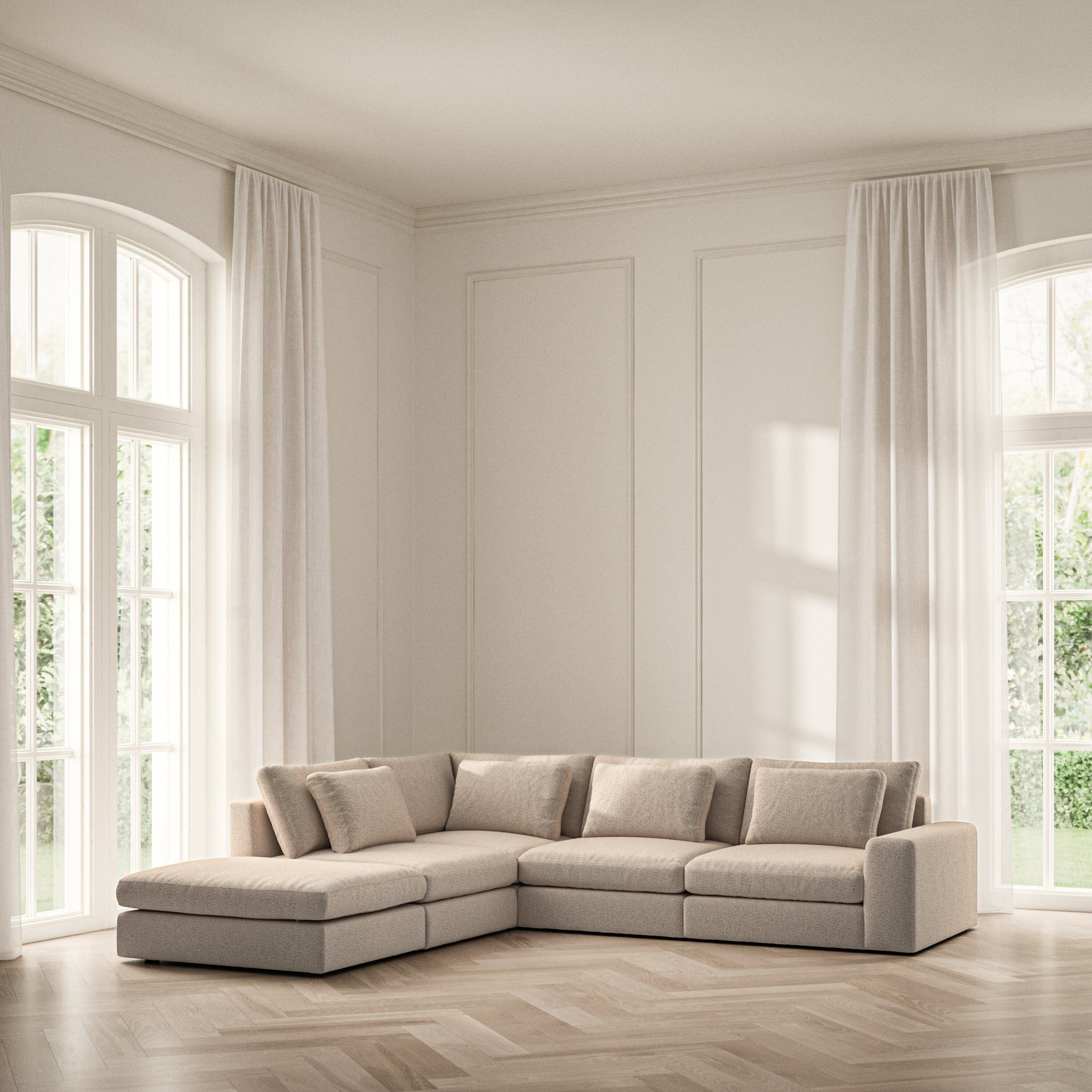 Lusso Corner Chaise LHF - Bouclé