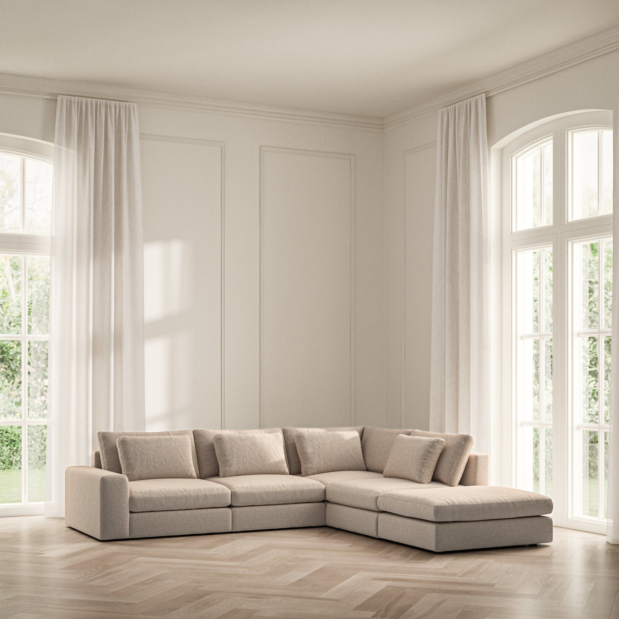 Lusso Corner Chaise RHF - Bouclé
