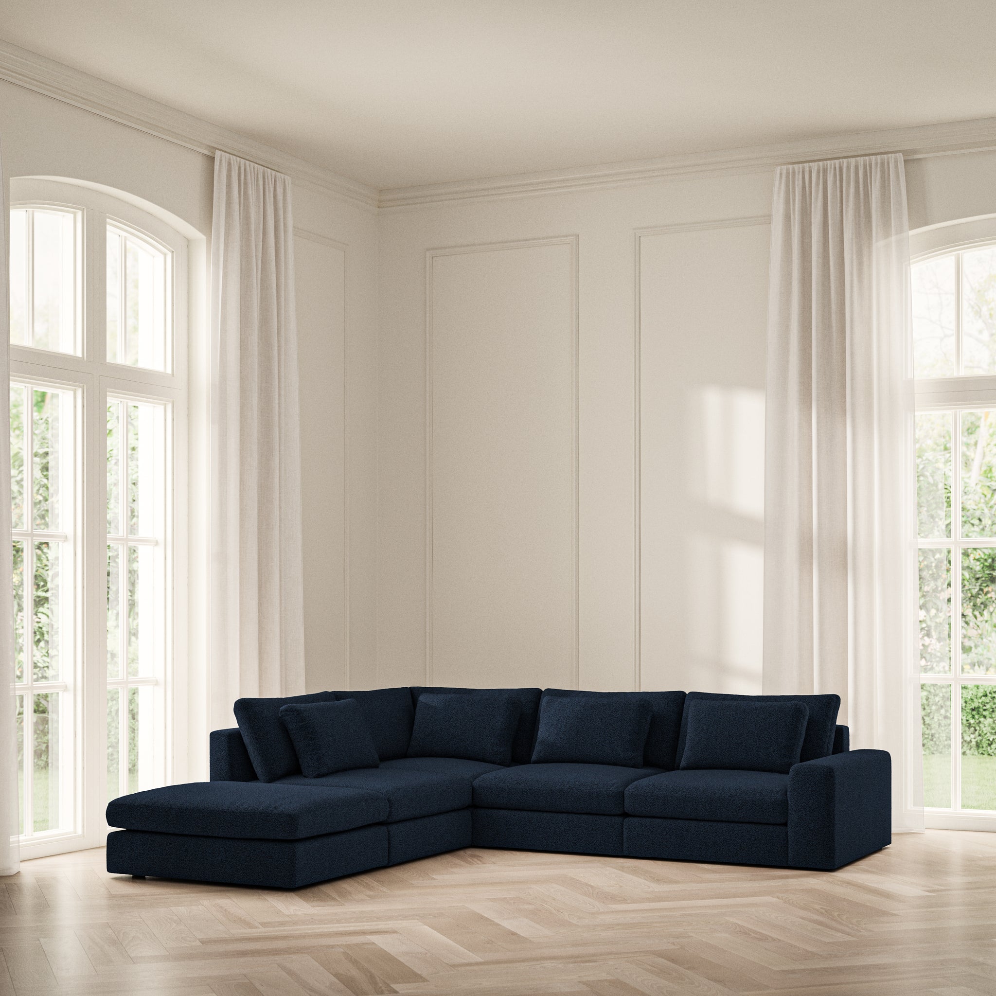 Lusso Corner Chaise LHF - Bouclé