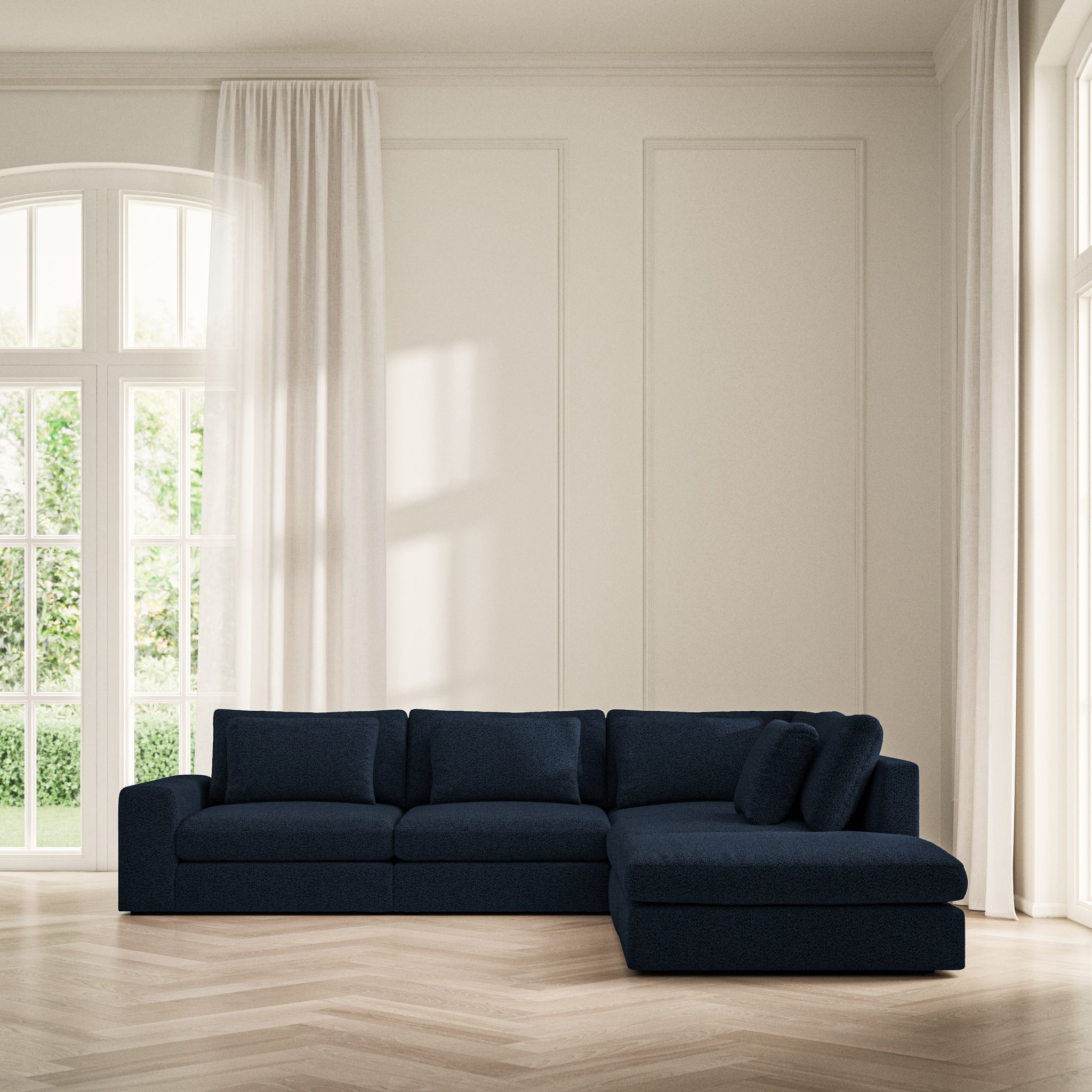 Lusso Corner Chaise RHF - Bouclé