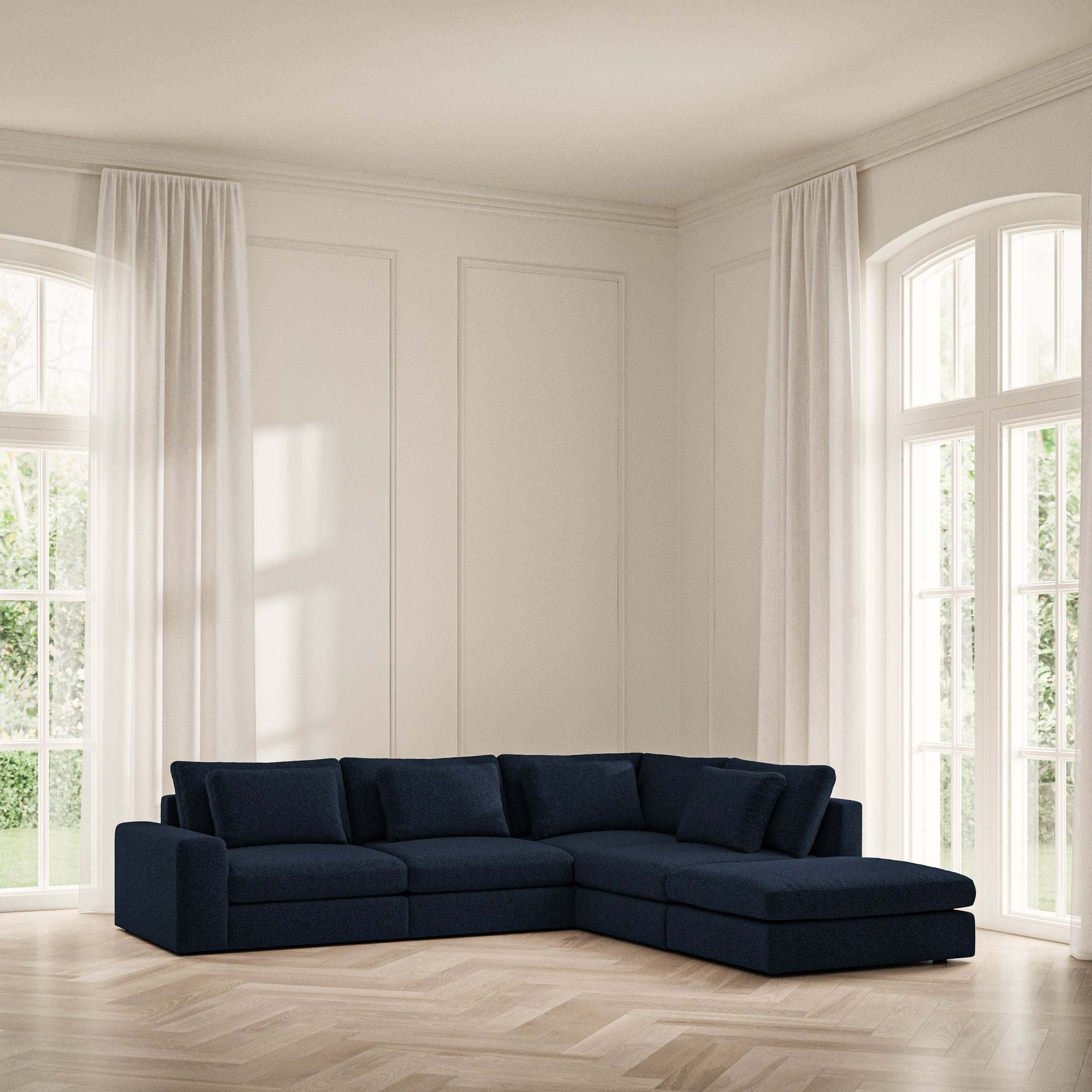 Lusso Corner Chaise RHF - Bouclé