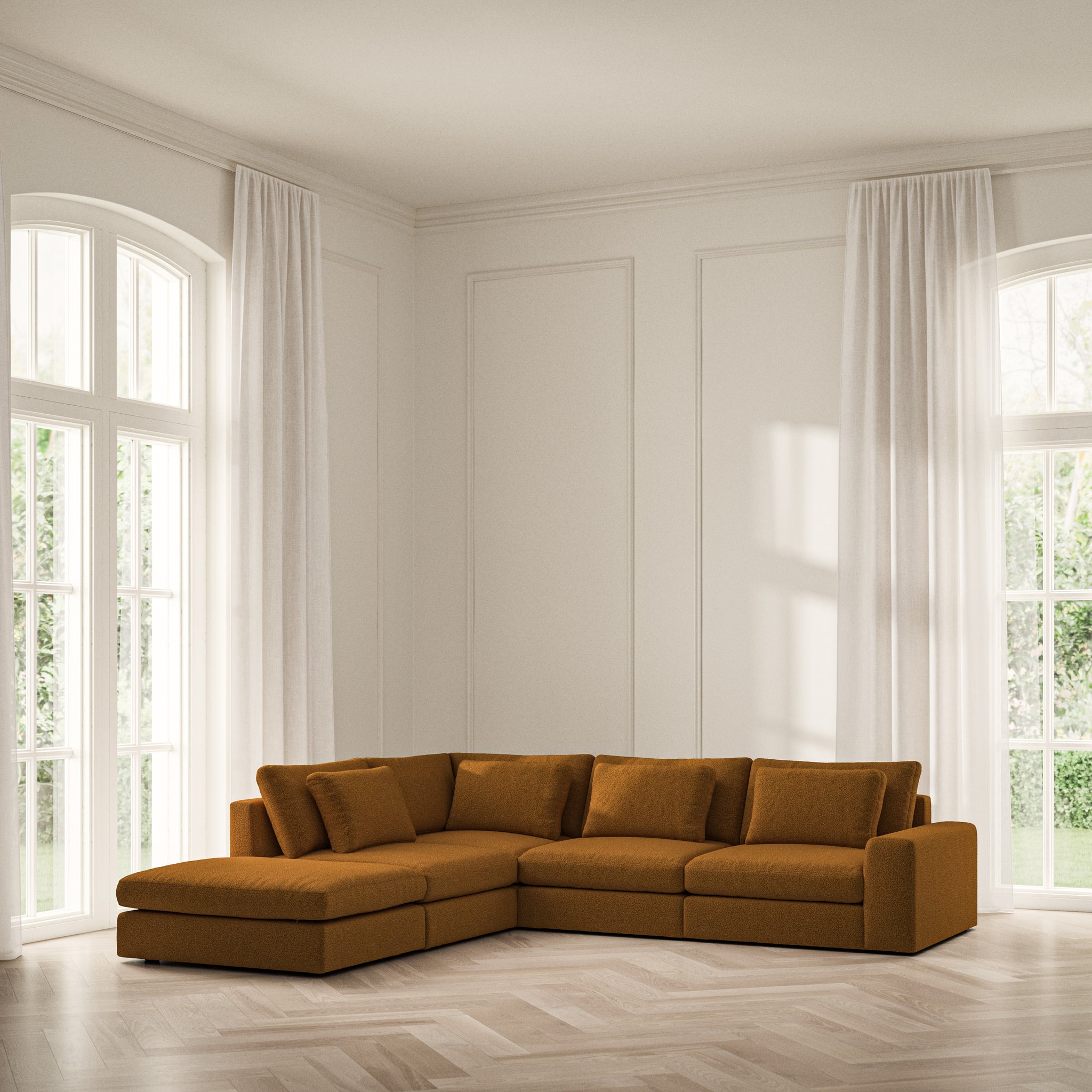 Lusso Corner Chaise LHF - Bouclé