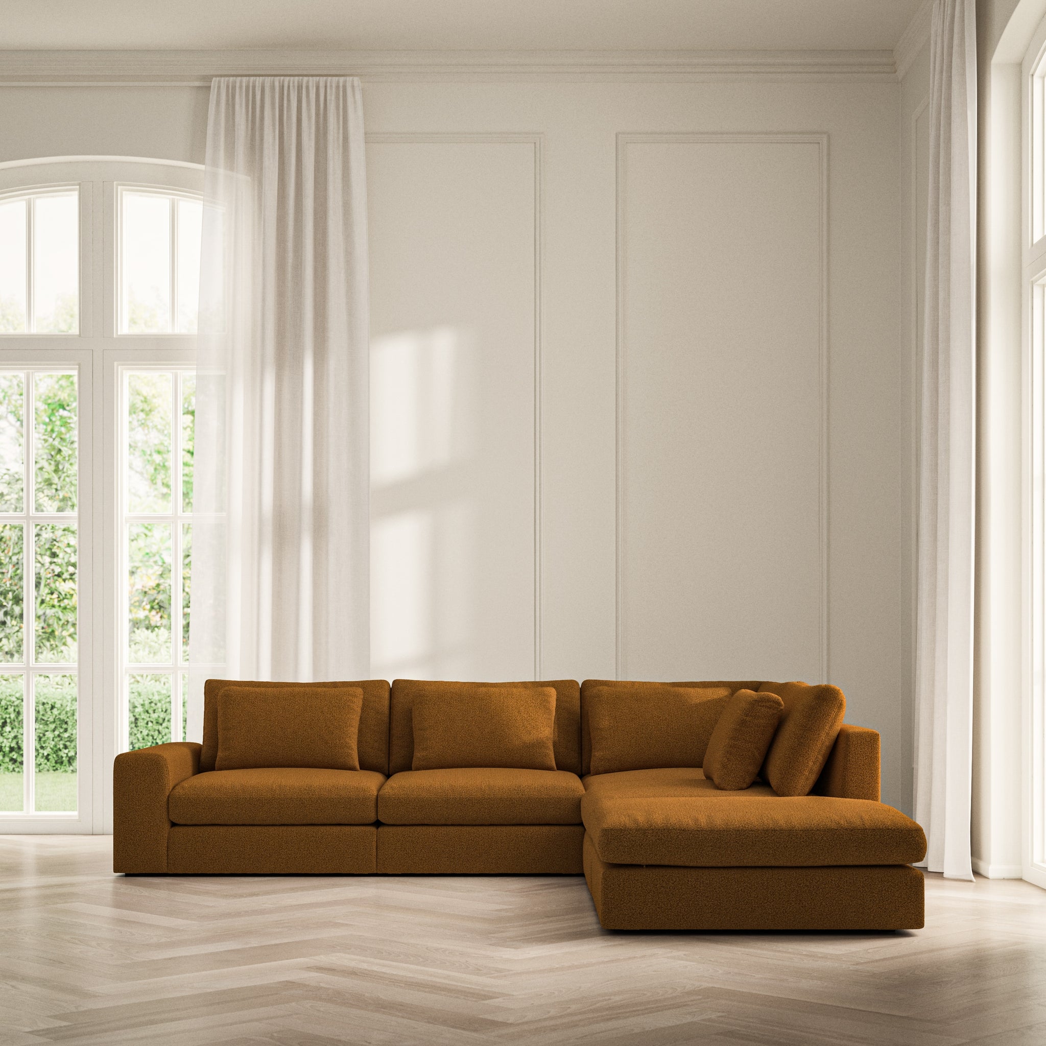 Lusso Corner Chaise RHF - Bouclé