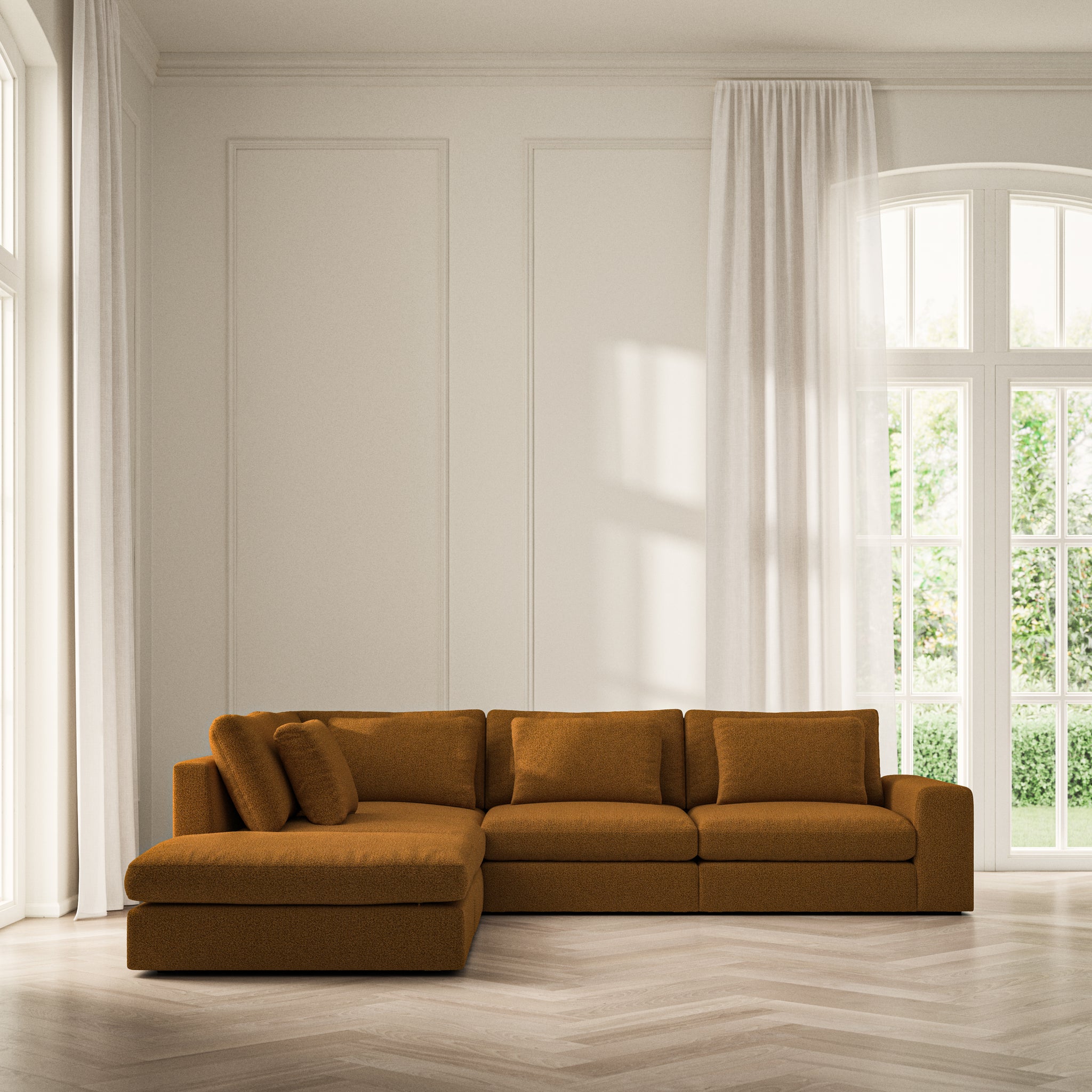 Lusso Corner Chaise LHF - Bouclé