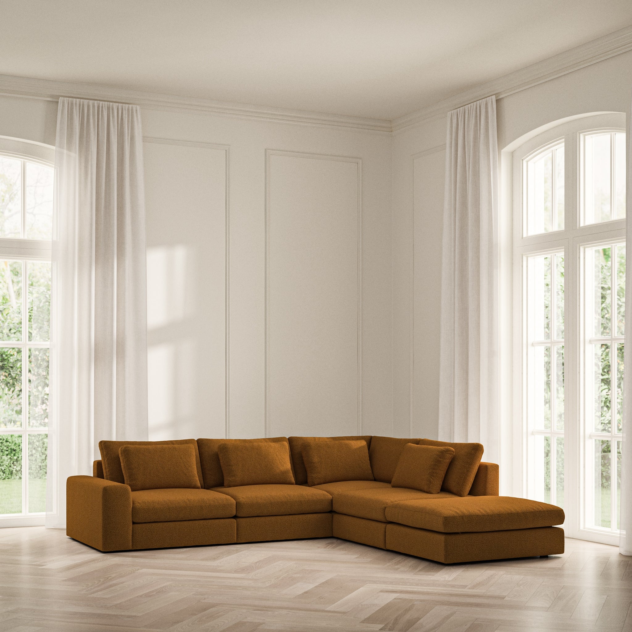Lusso Corner Chaise RHF - Bouclé