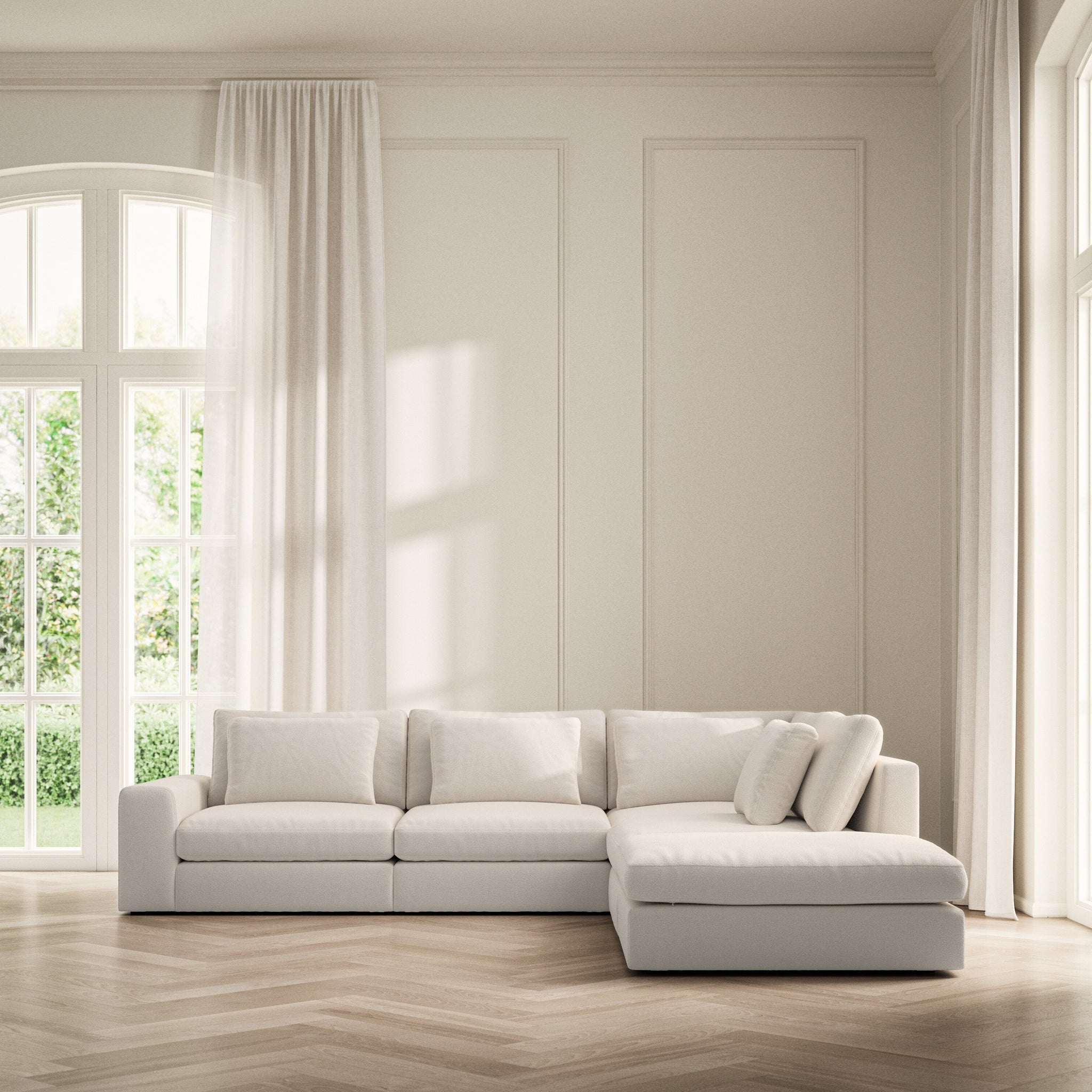 Lusso Corner Chaise RHF - Bouclé