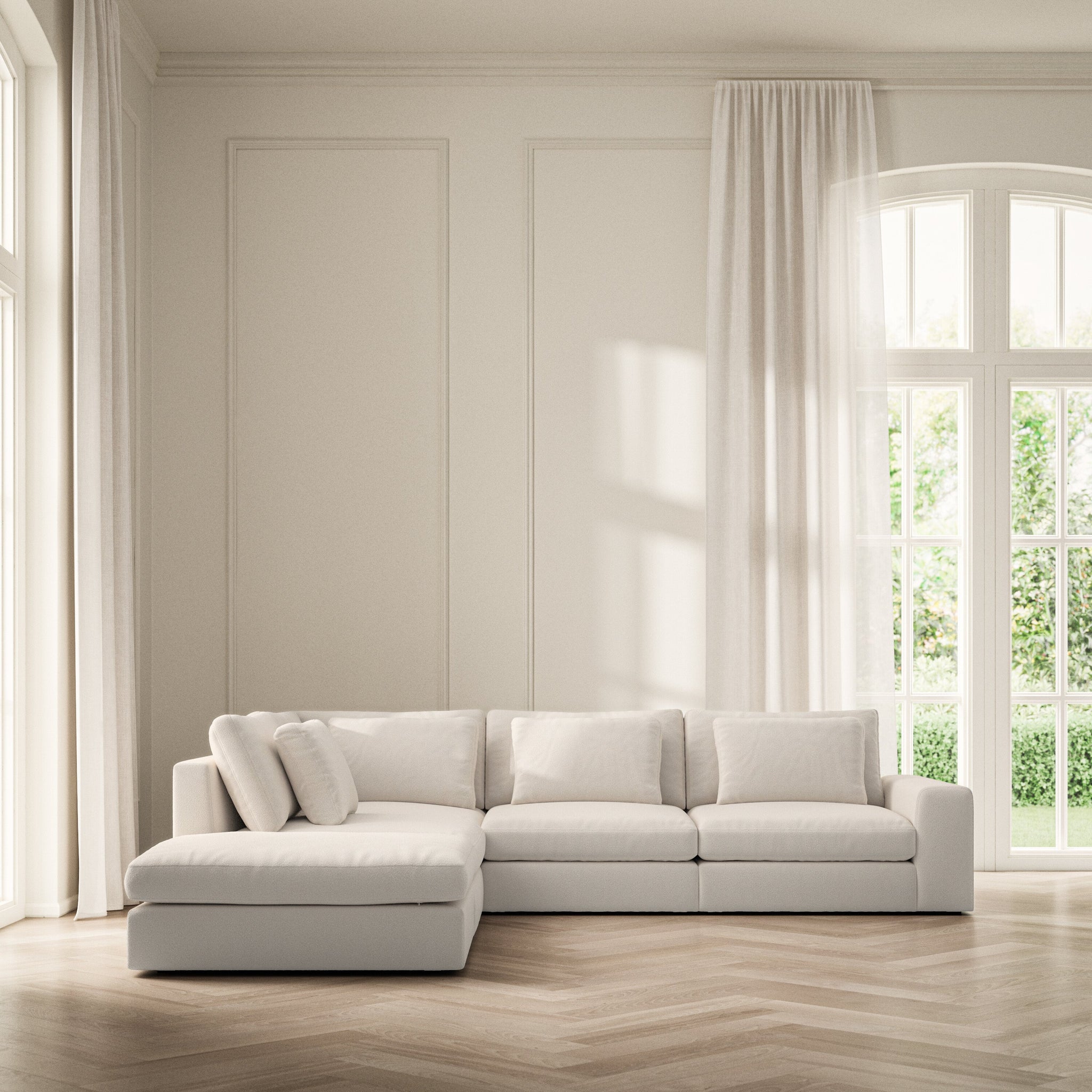 Lusso Corner Chaise LHF - Bouclé