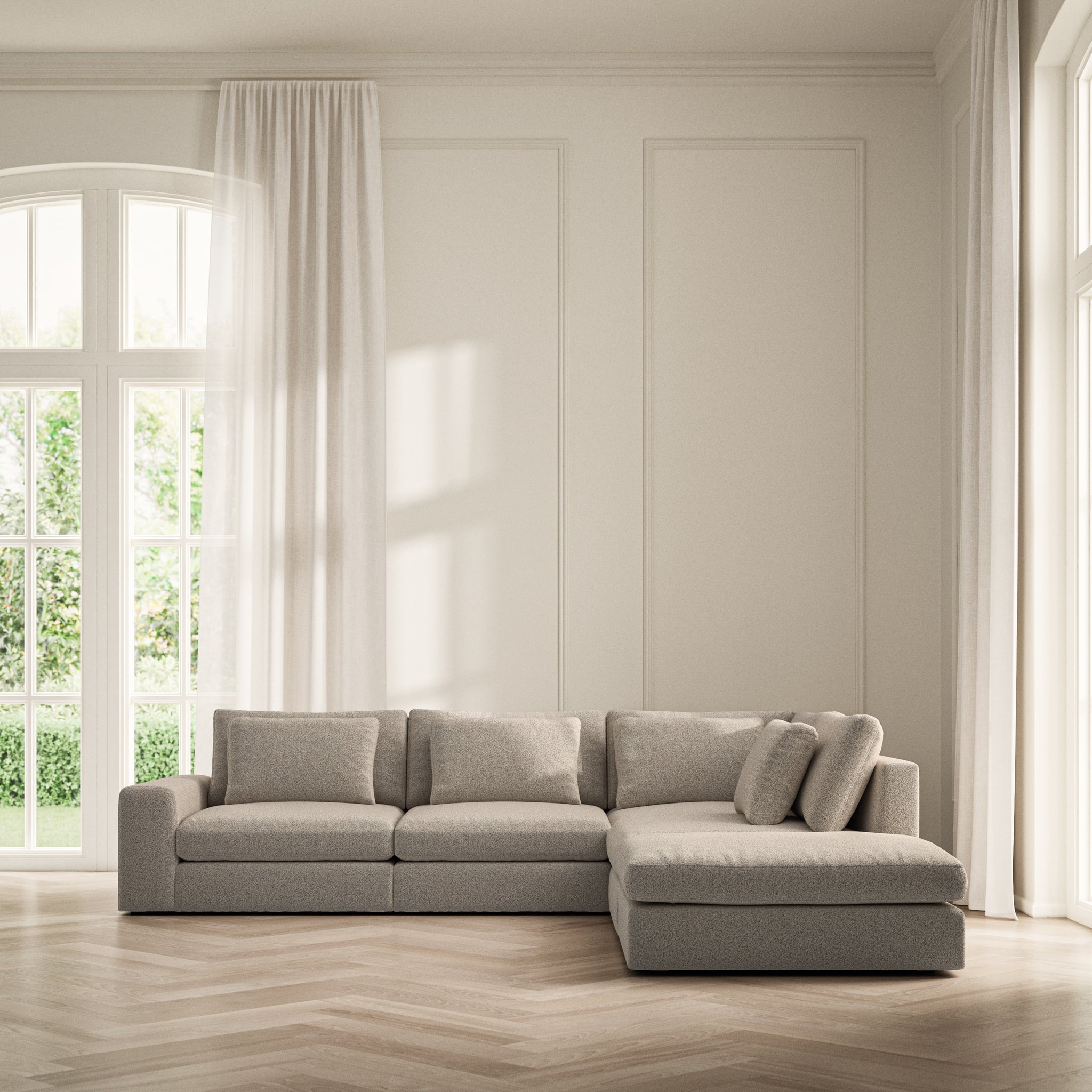 Lusso Corner Chaise RHF - Bouclé
