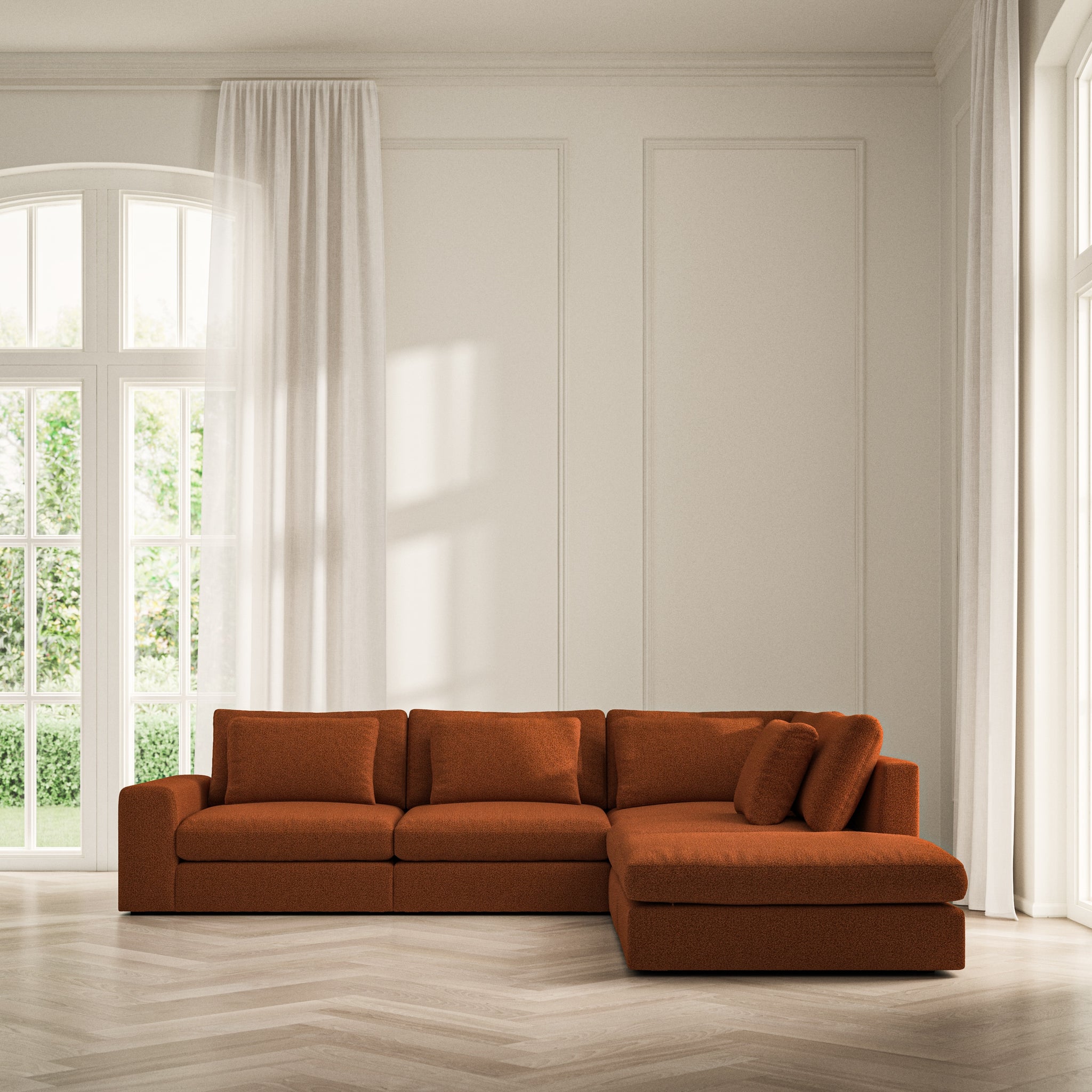Lusso Corner Chaise RHF - Bouclé
