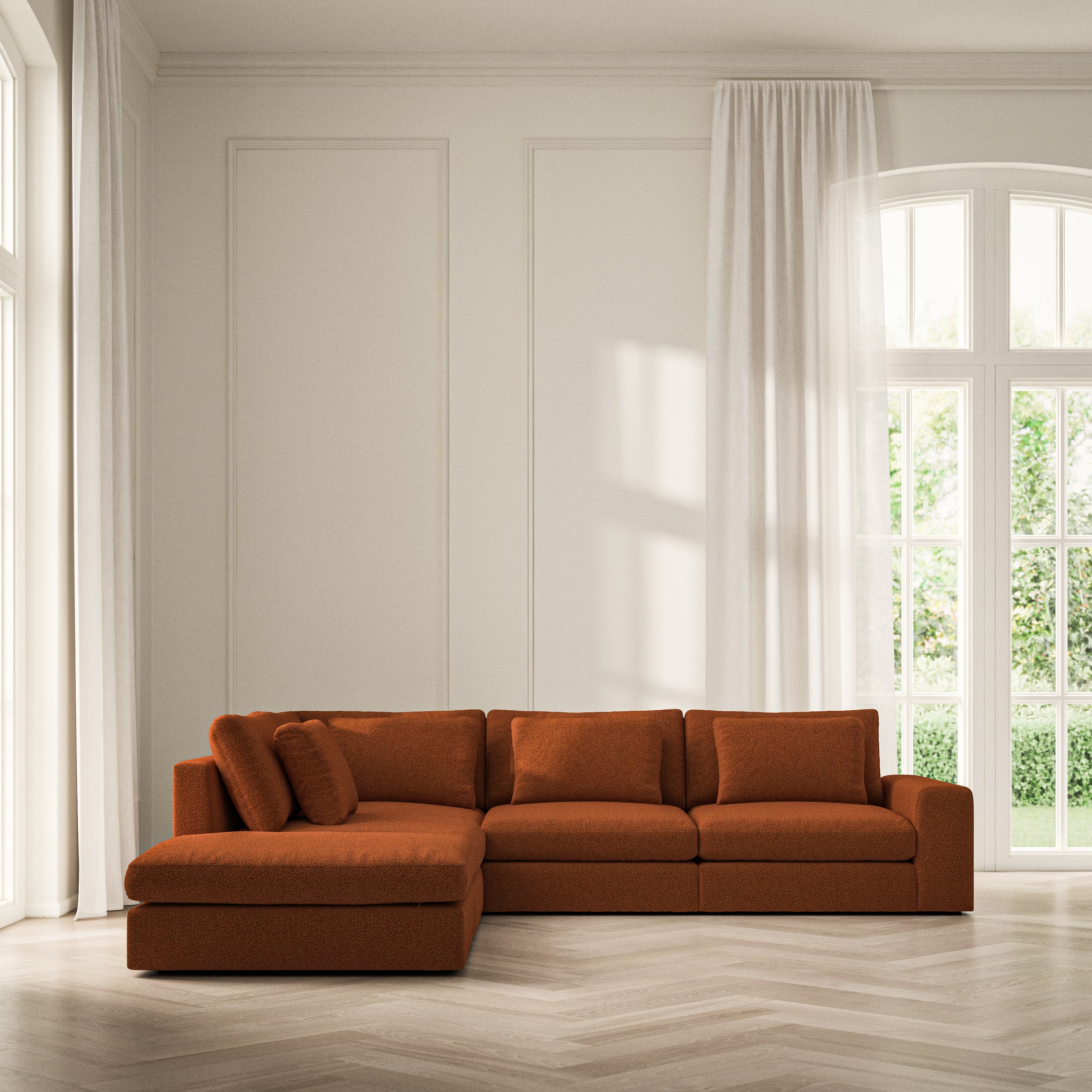 Lusso Corner Chaise LHF - Bouclé
