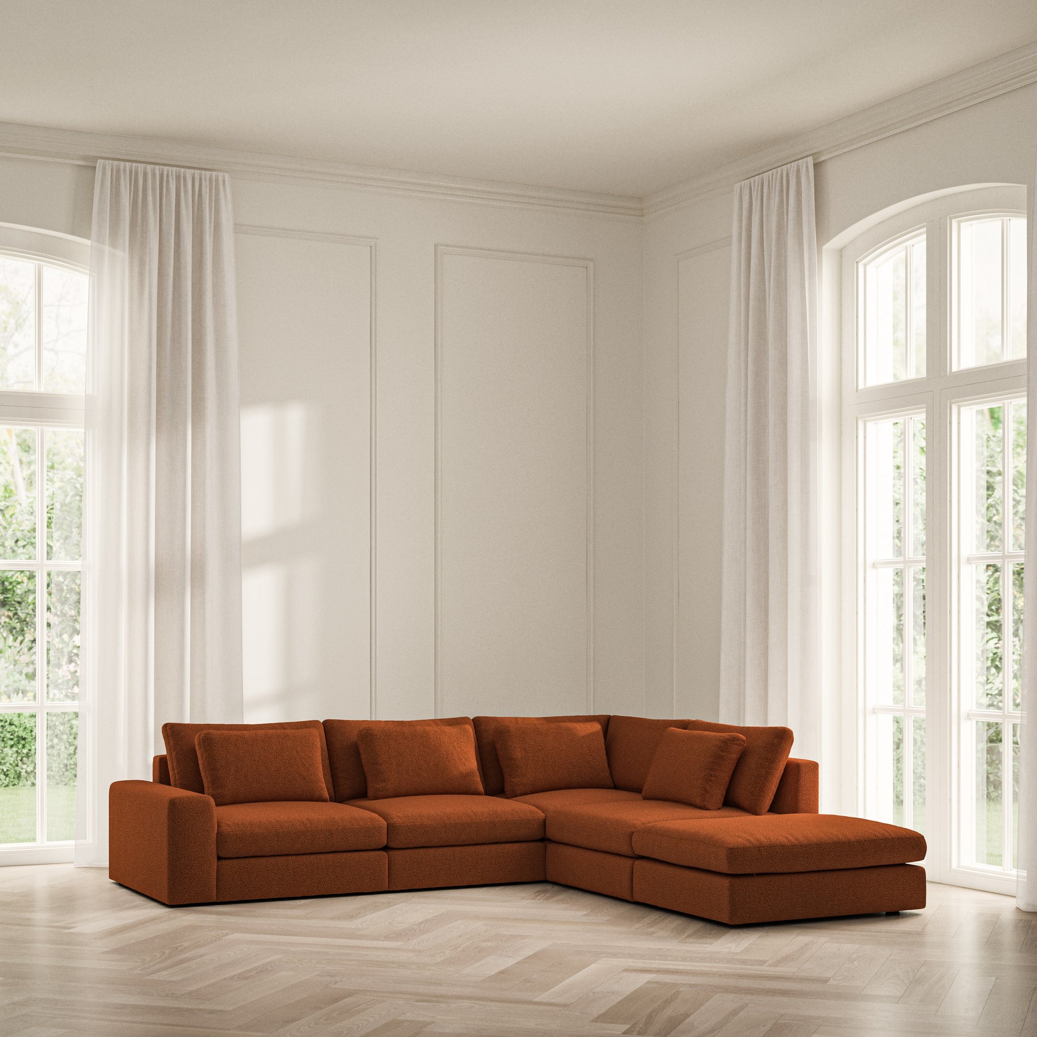 Lusso Corner Chaise RHF - Bouclé