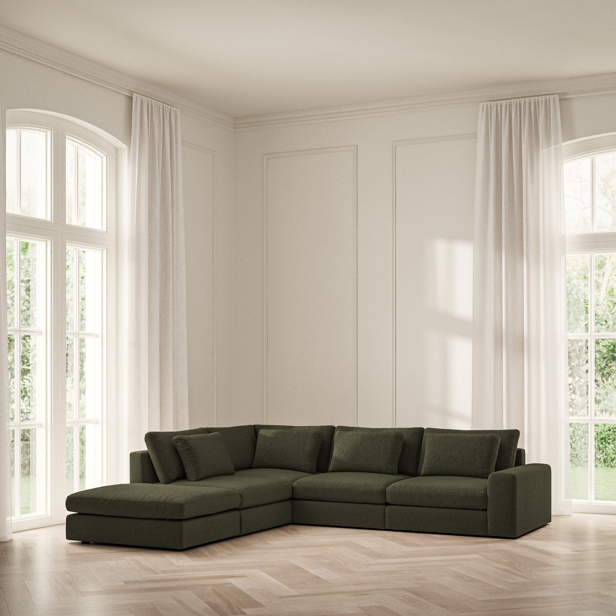 Lusso Corner Chaise LHF - Bouclé
