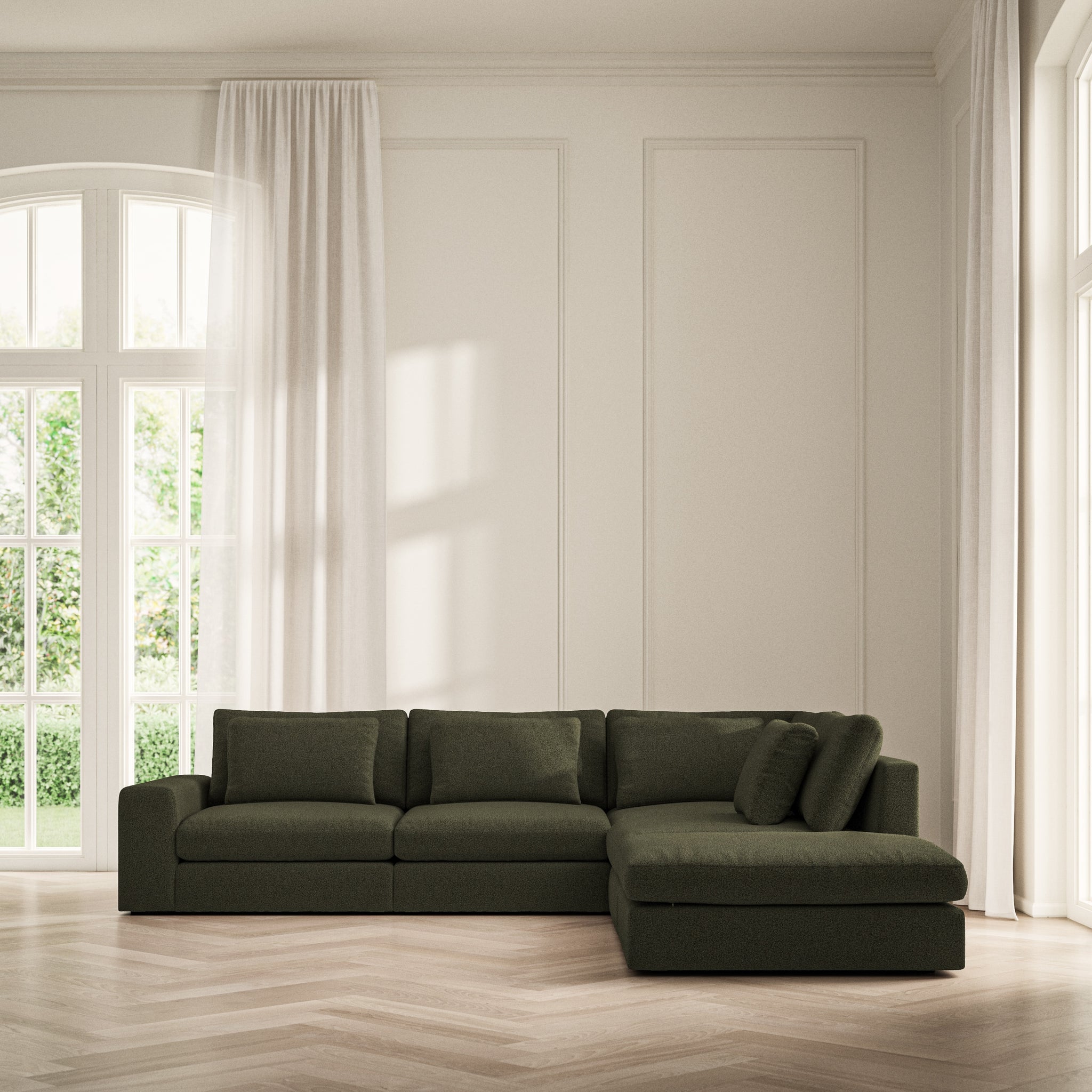Lusso Corner Chaise RHF - Bouclé