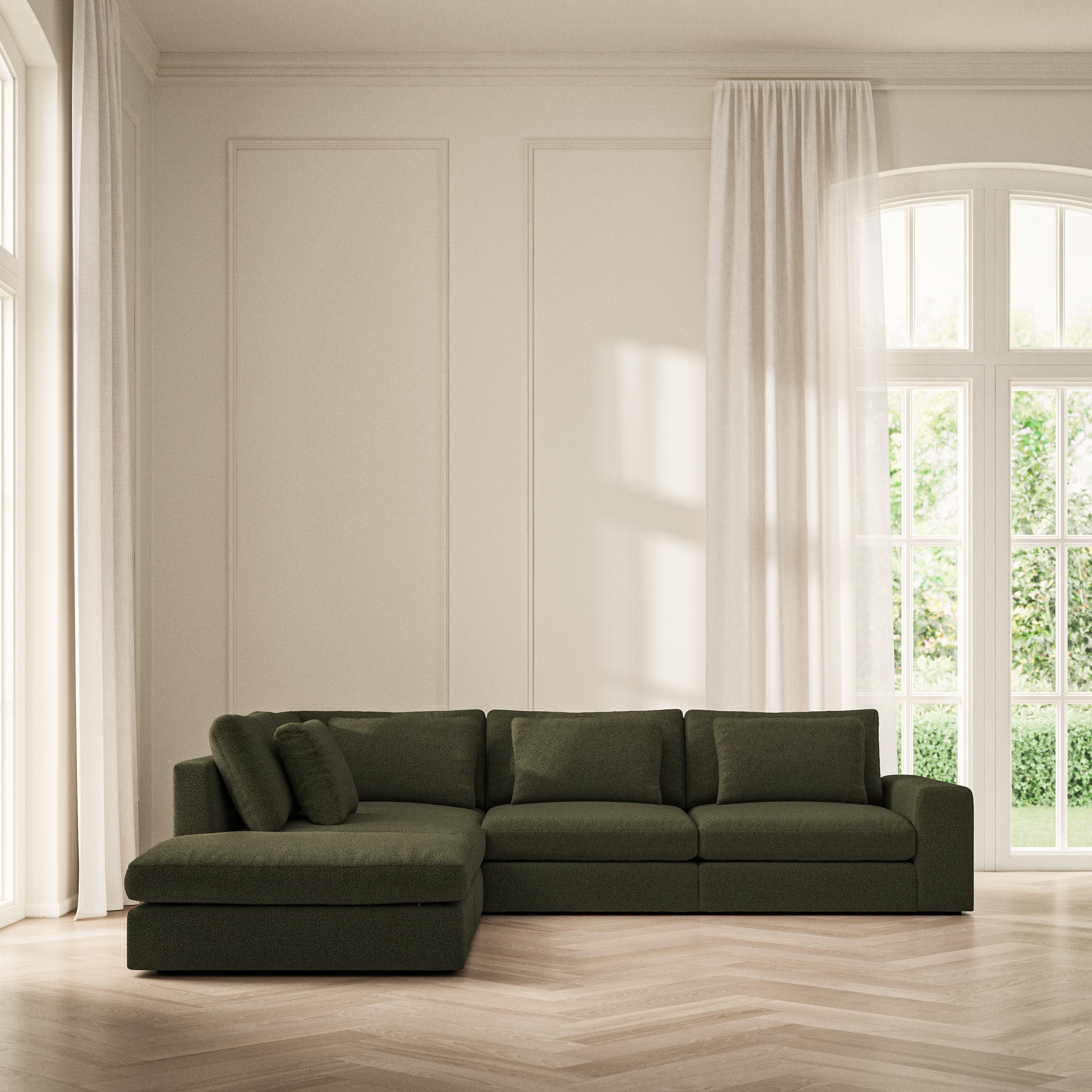 Lusso Corner Chaise LHF - Bouclé