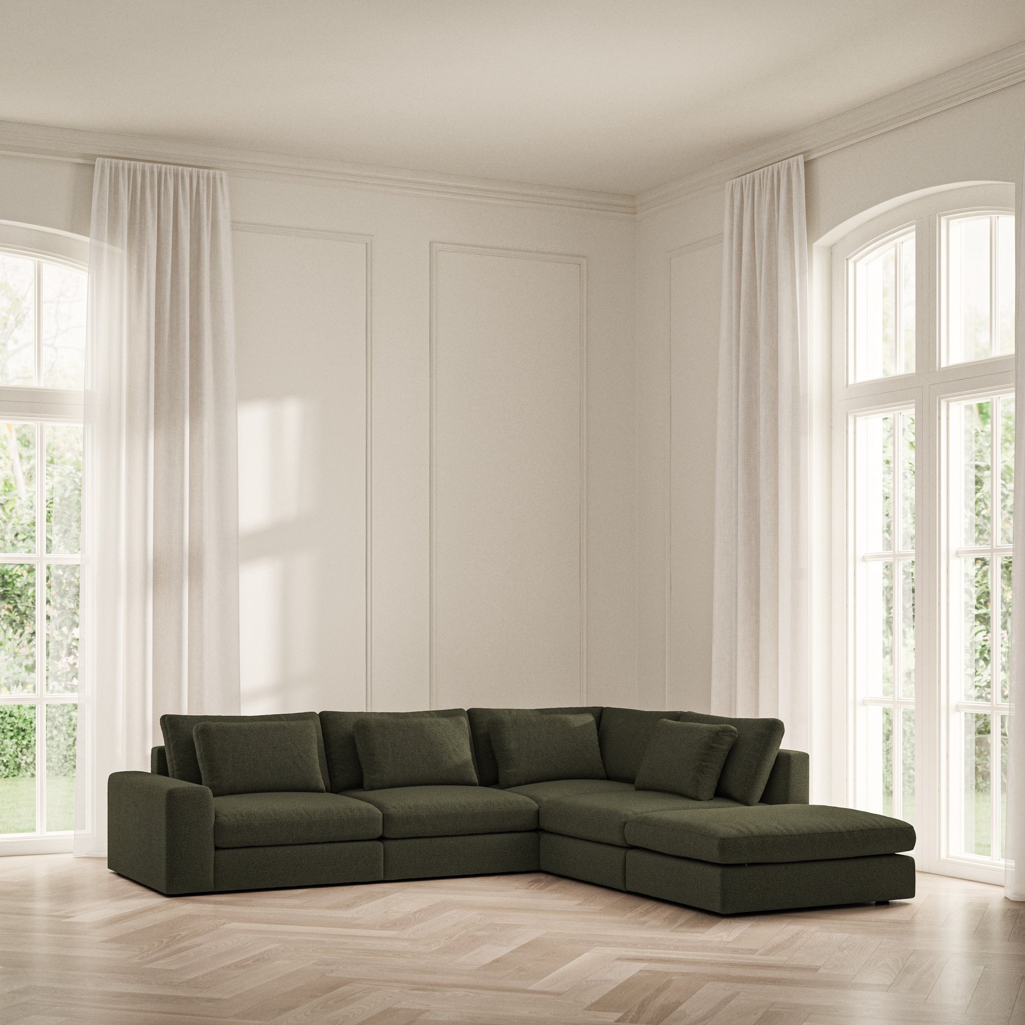 Lusso Corner Chaise RHF - Bouclé