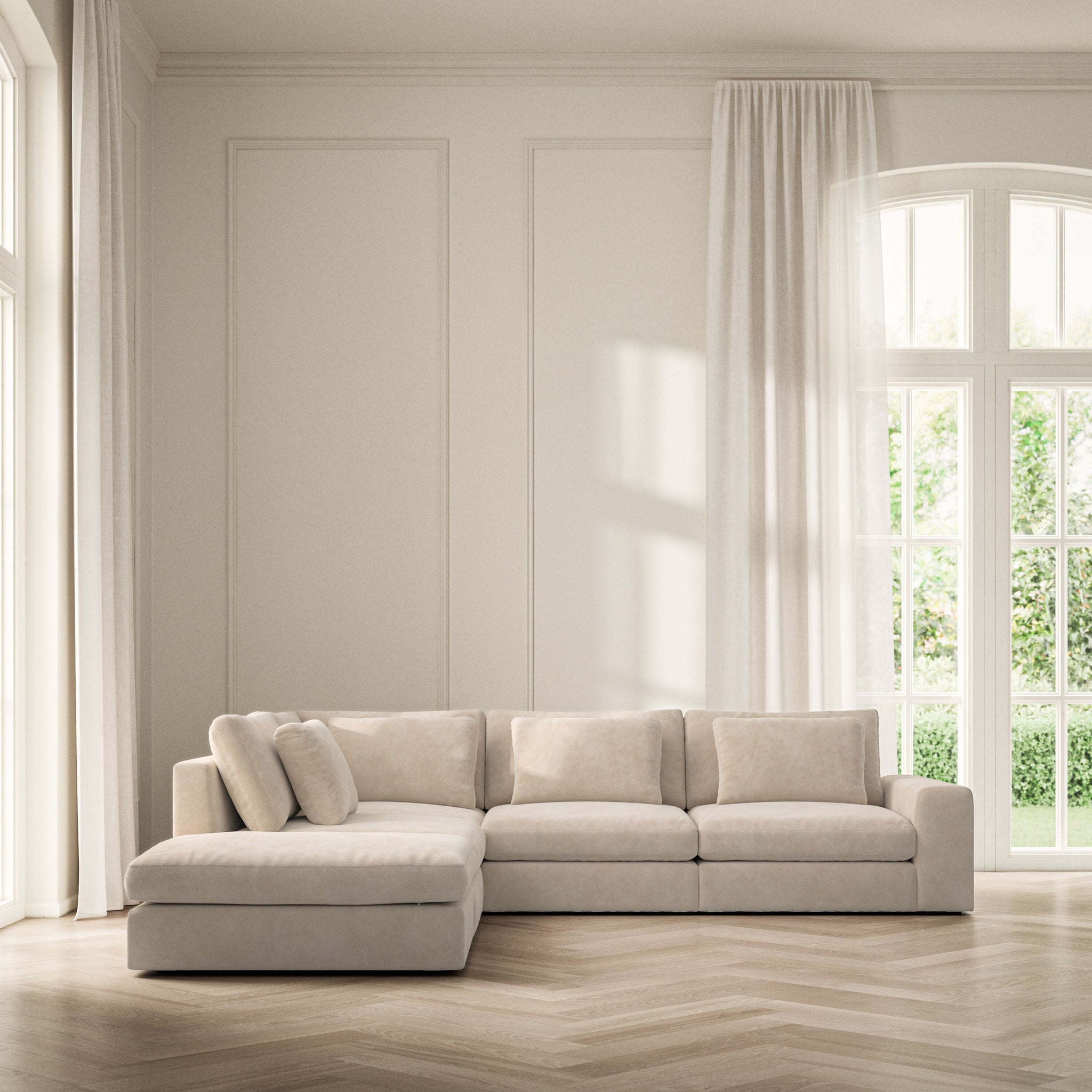 Lusso Corner Chaise LHF - Soft Bouclé