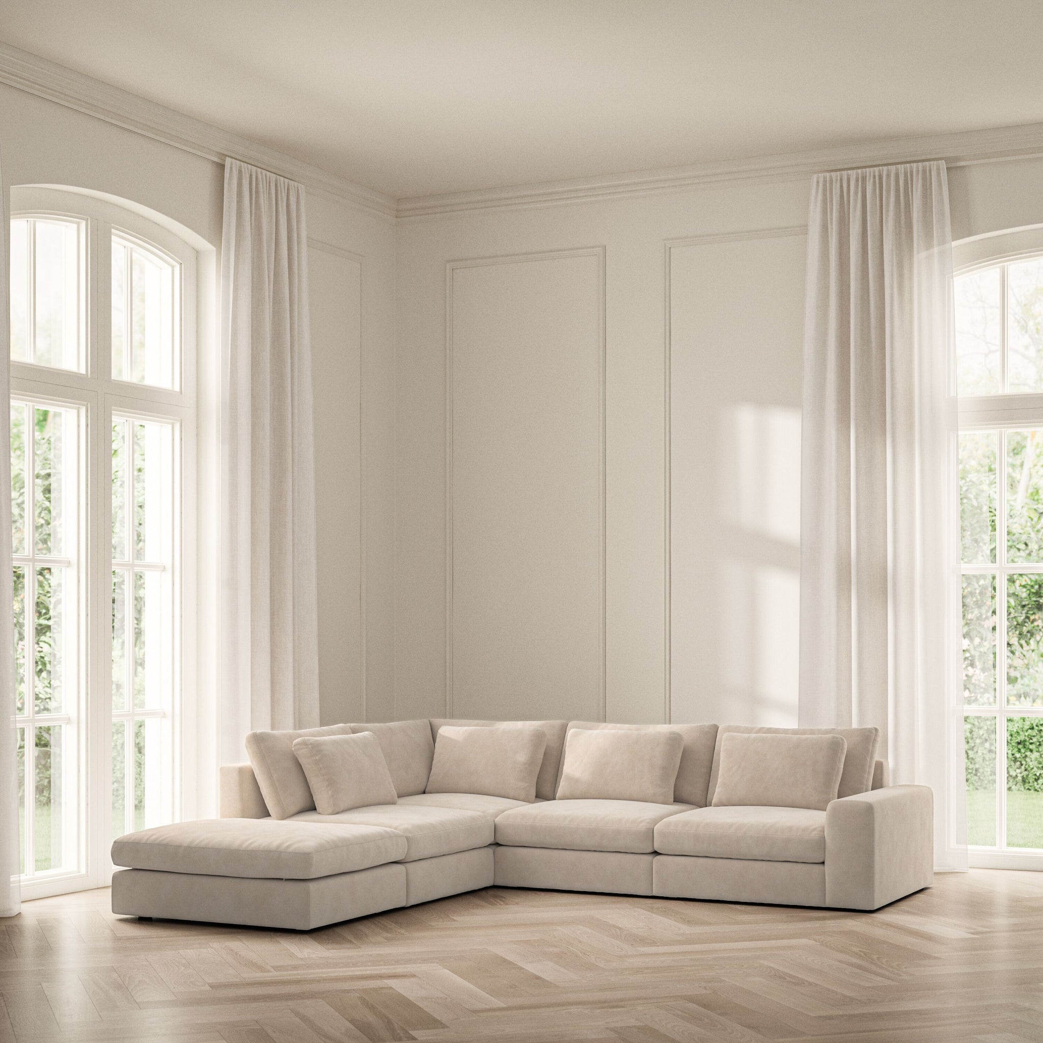 Lusso Corner Chaise LHF - Soft Bouclé