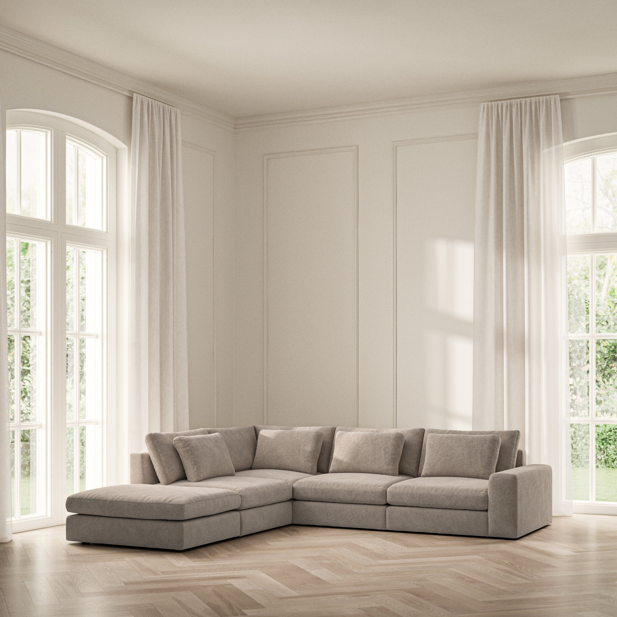 Lusso Corner Chaise LHF - Soft Bouclé