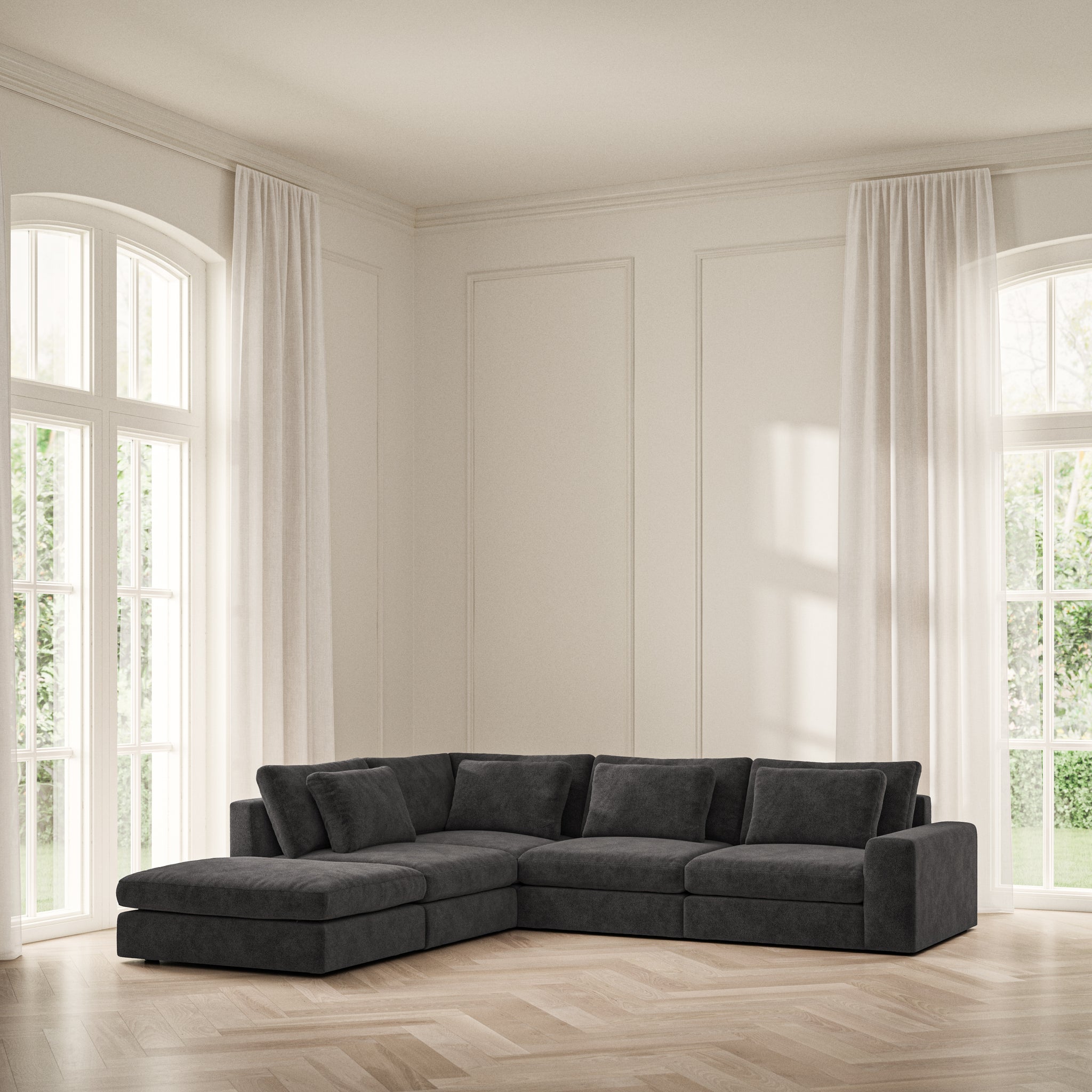 Lusso Corner Chaise LHF - Soft Bouclé