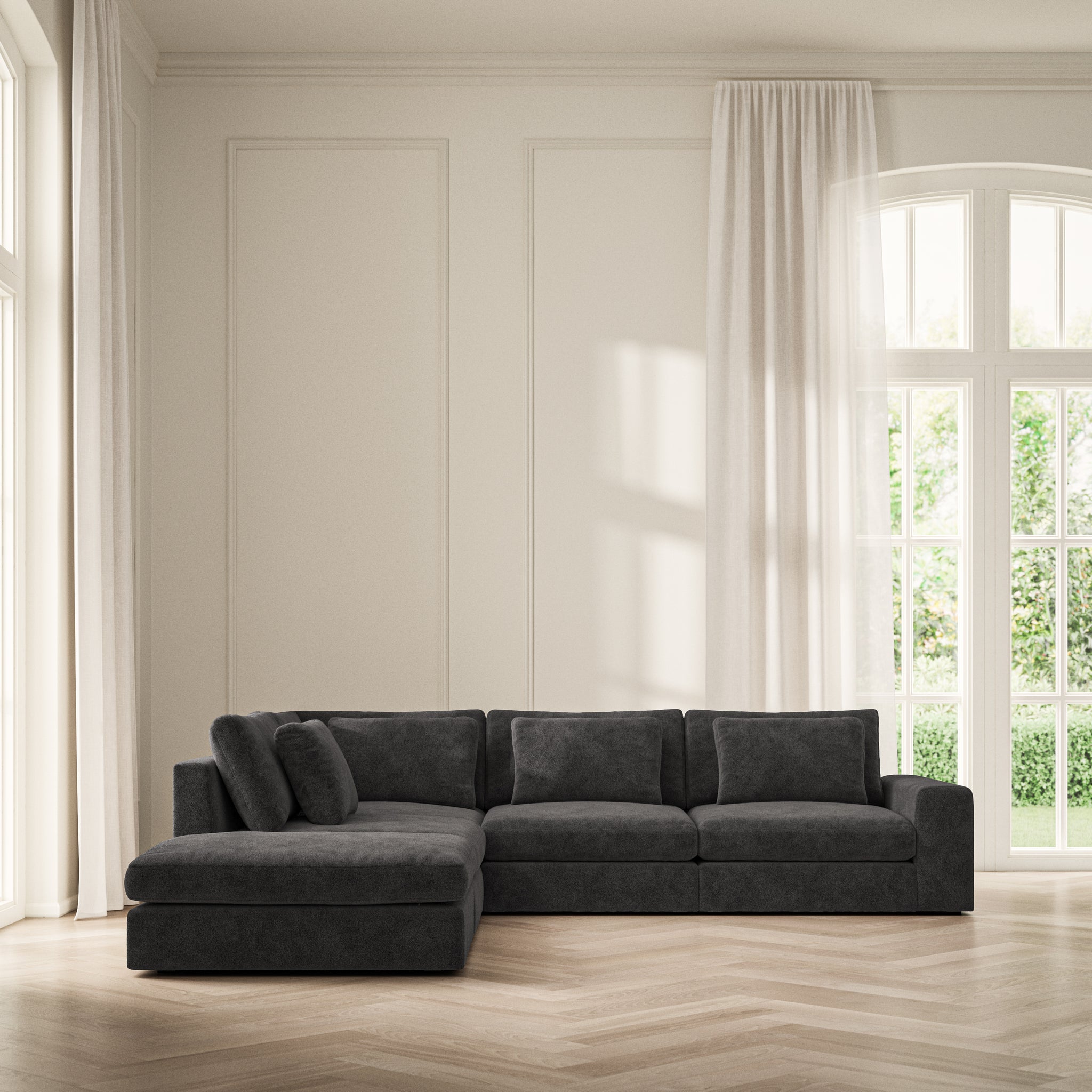 Lusso Corner Chaise LHF - Soft Bouclé