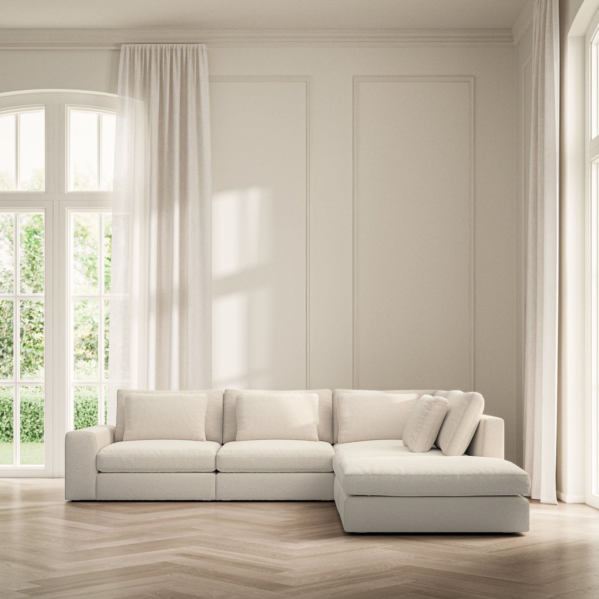 Lusso Corner Chaise RHF - Soft Teddy