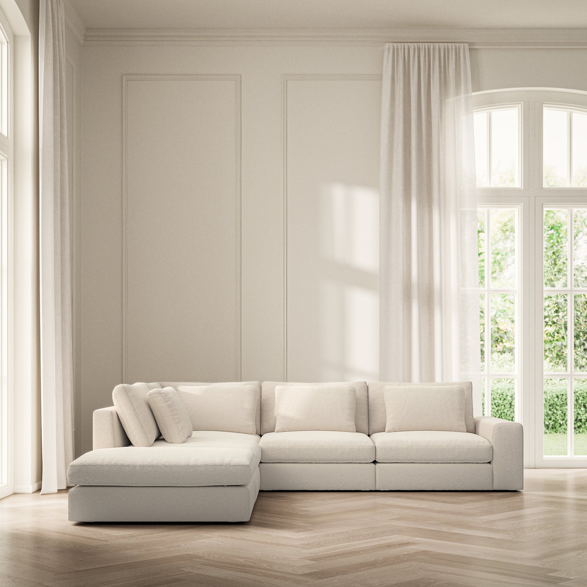 Lusso Corner Chaise LHF - Soft Teddy