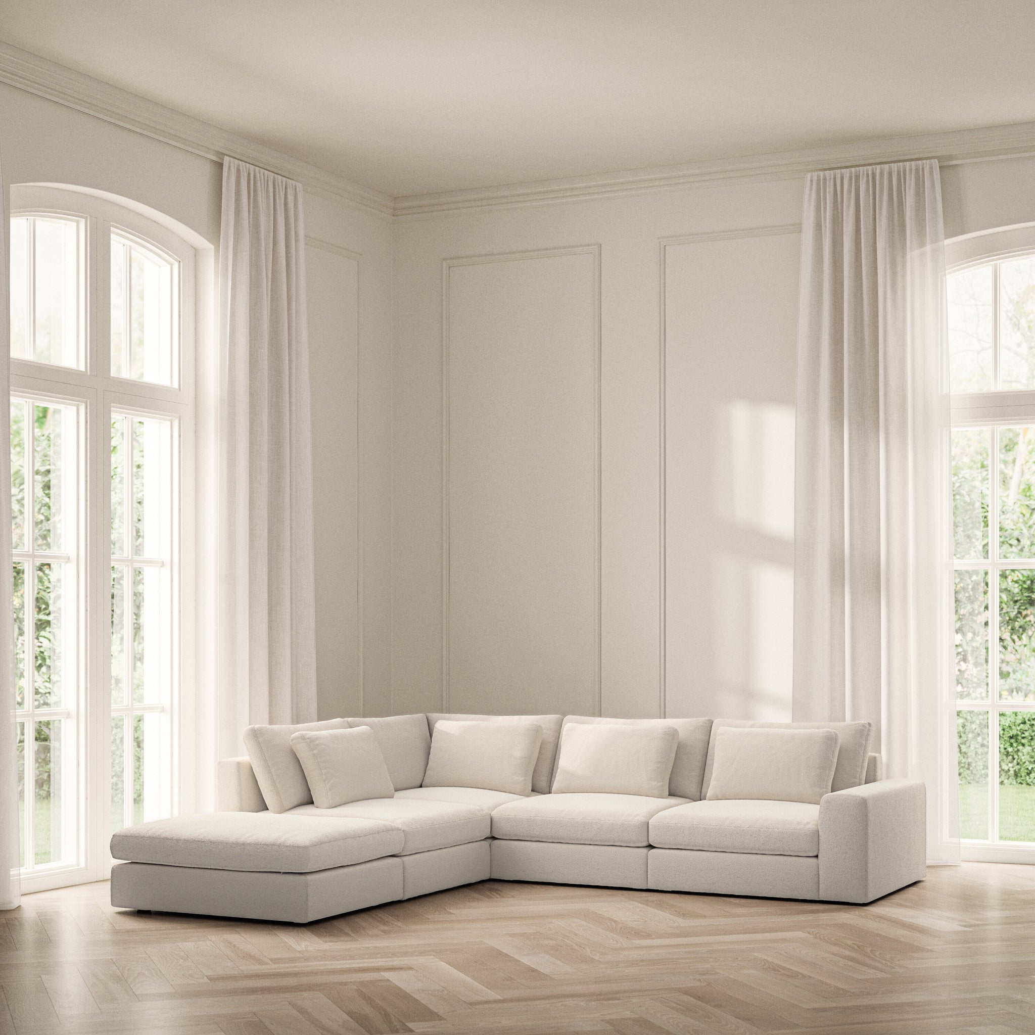 Lusso Corner Chaise LHF - Soft Teddy