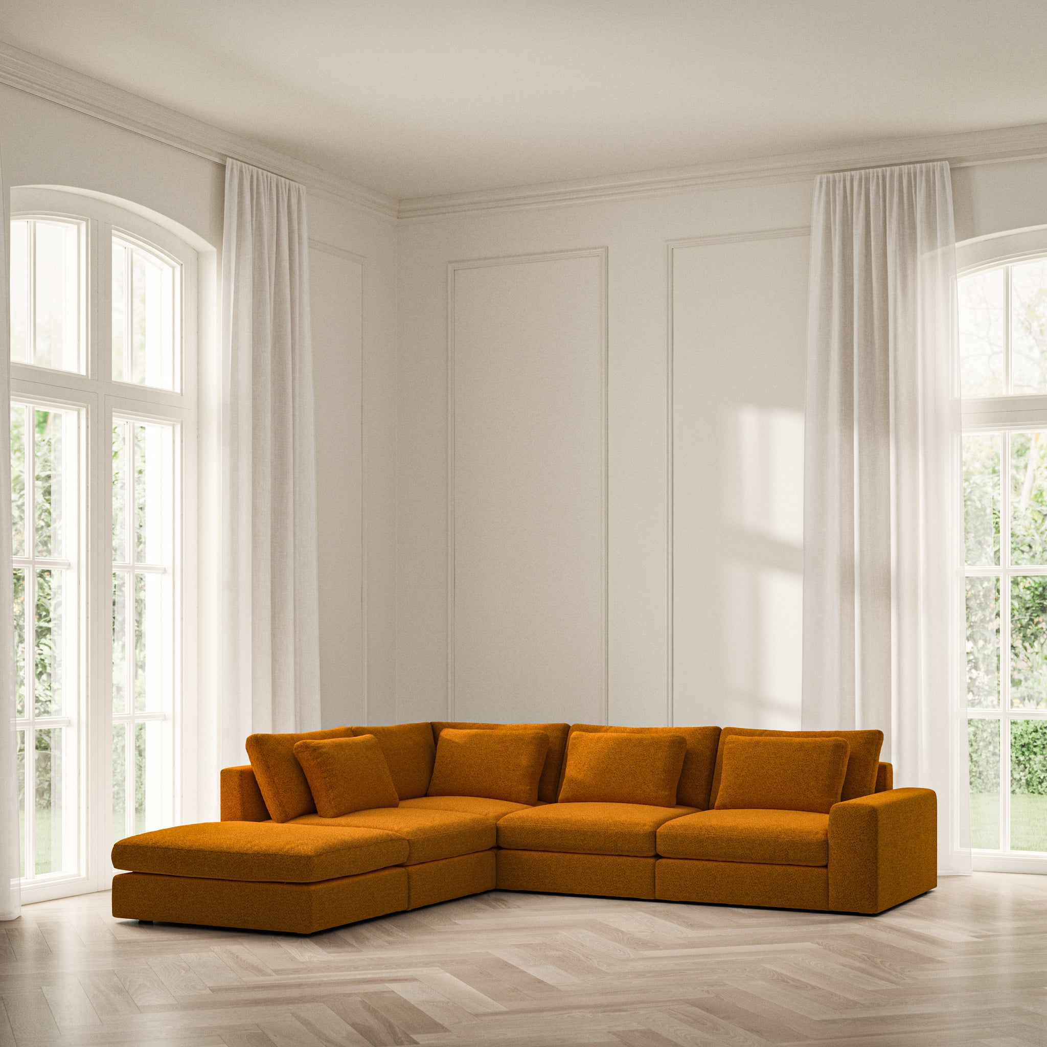 Lusso Corner Chaise LHF - Soft Teddy