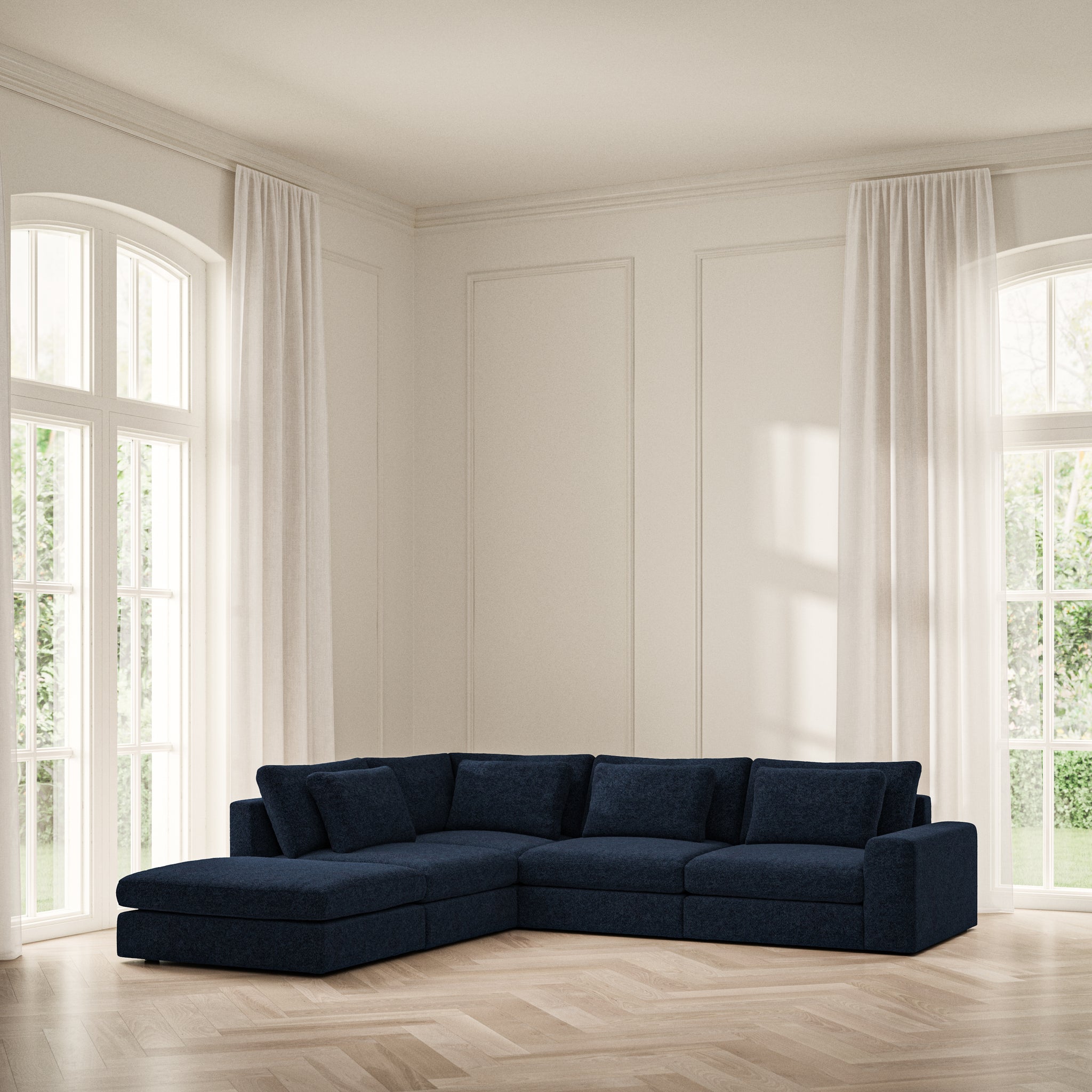 Lusso Corner Chaise LHF - Soft Teddy