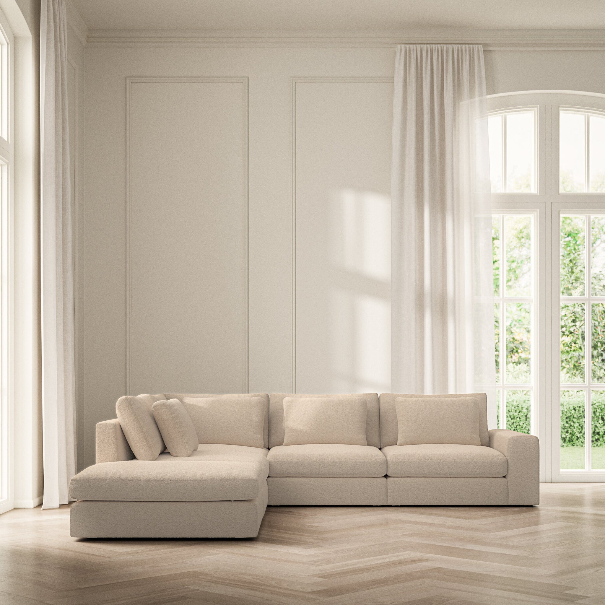 Lusso Corner Chaise LHF - Soft Teddy