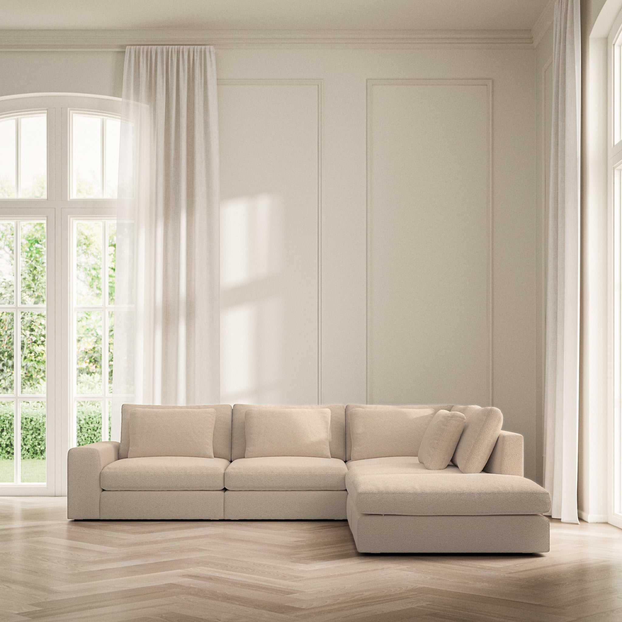 Lusso Corner Chaise RHF - Soft Teddy
