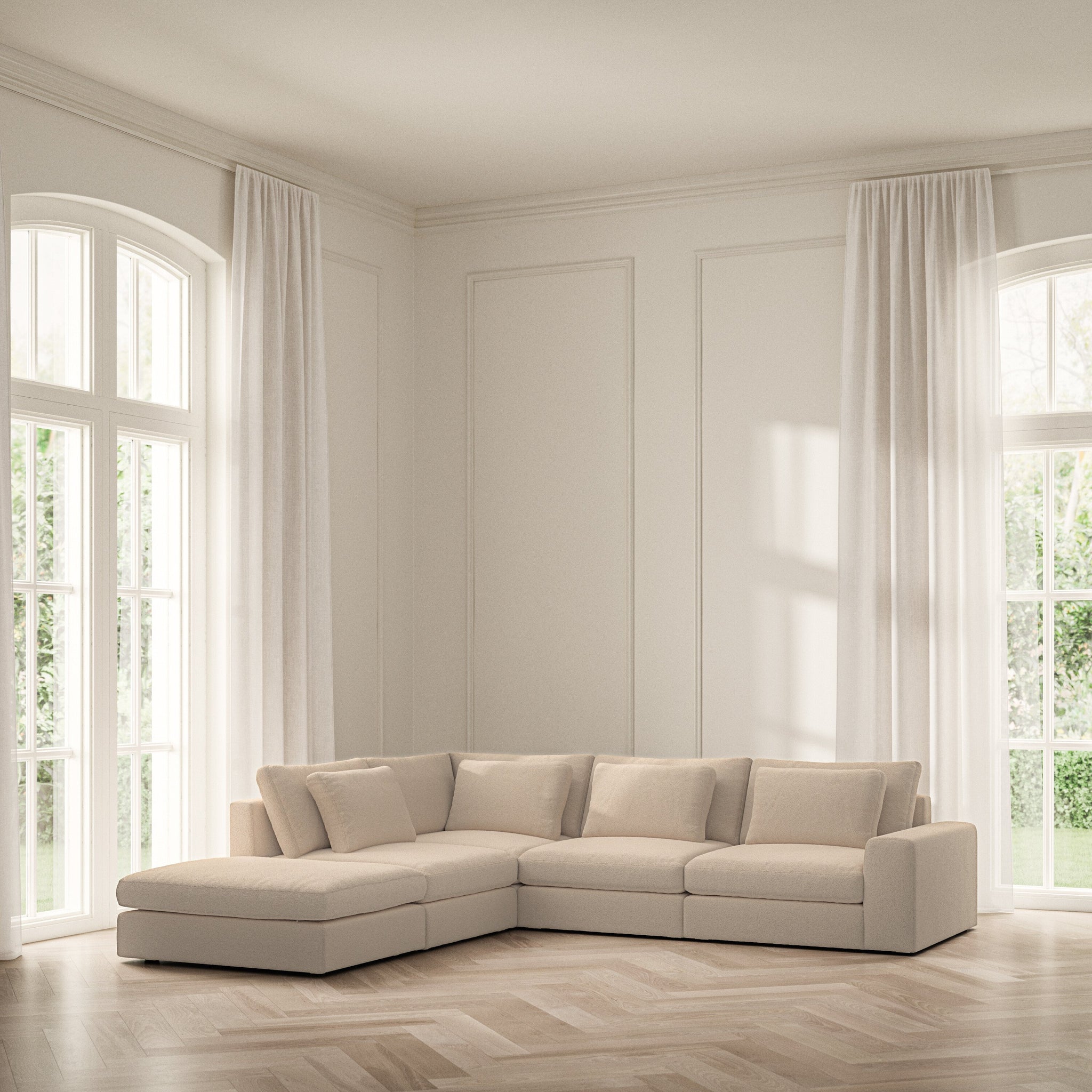 Lusso Corner Chaise LHF - Soft Teddy