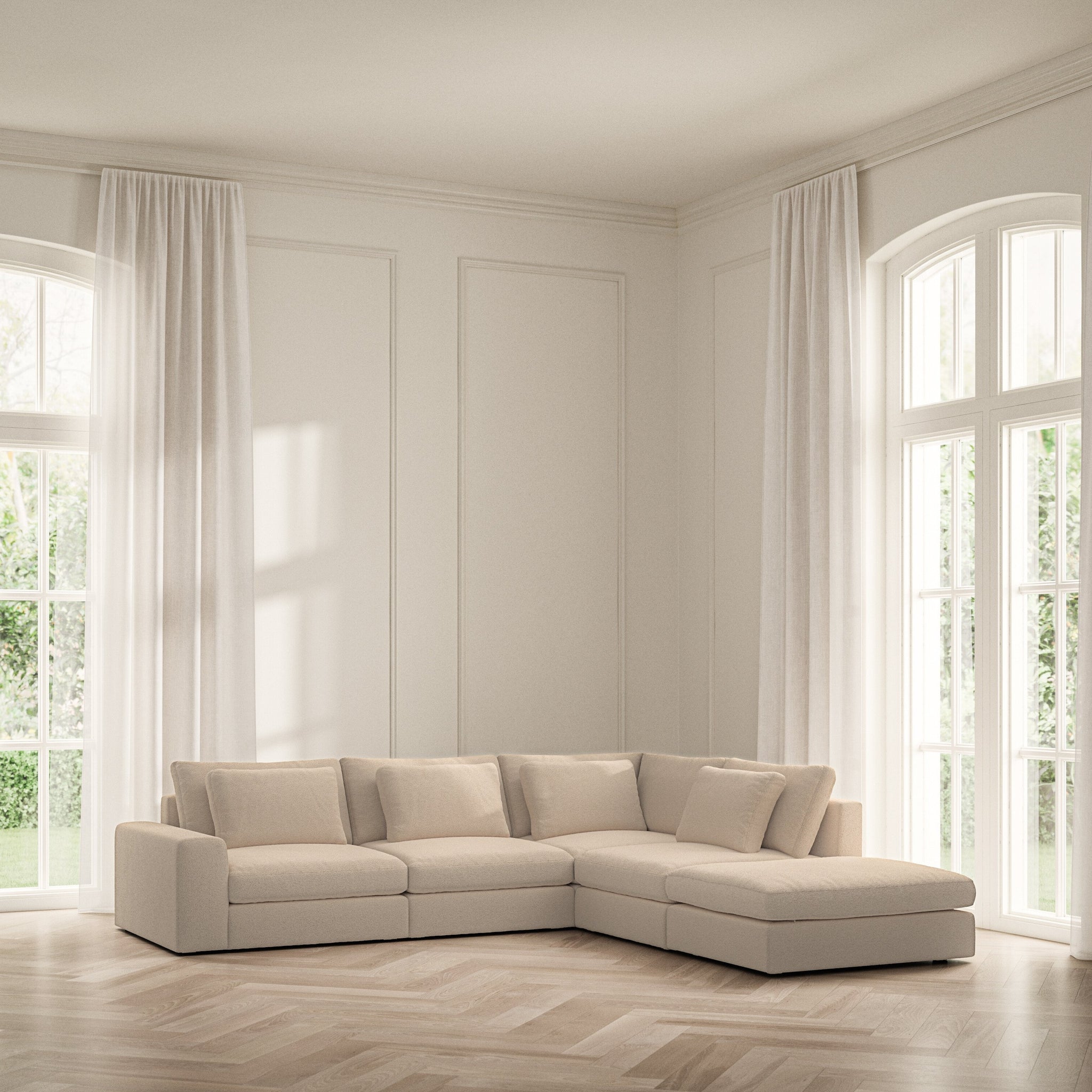 Lusso Corner Chaise RHF - Soft Teddy