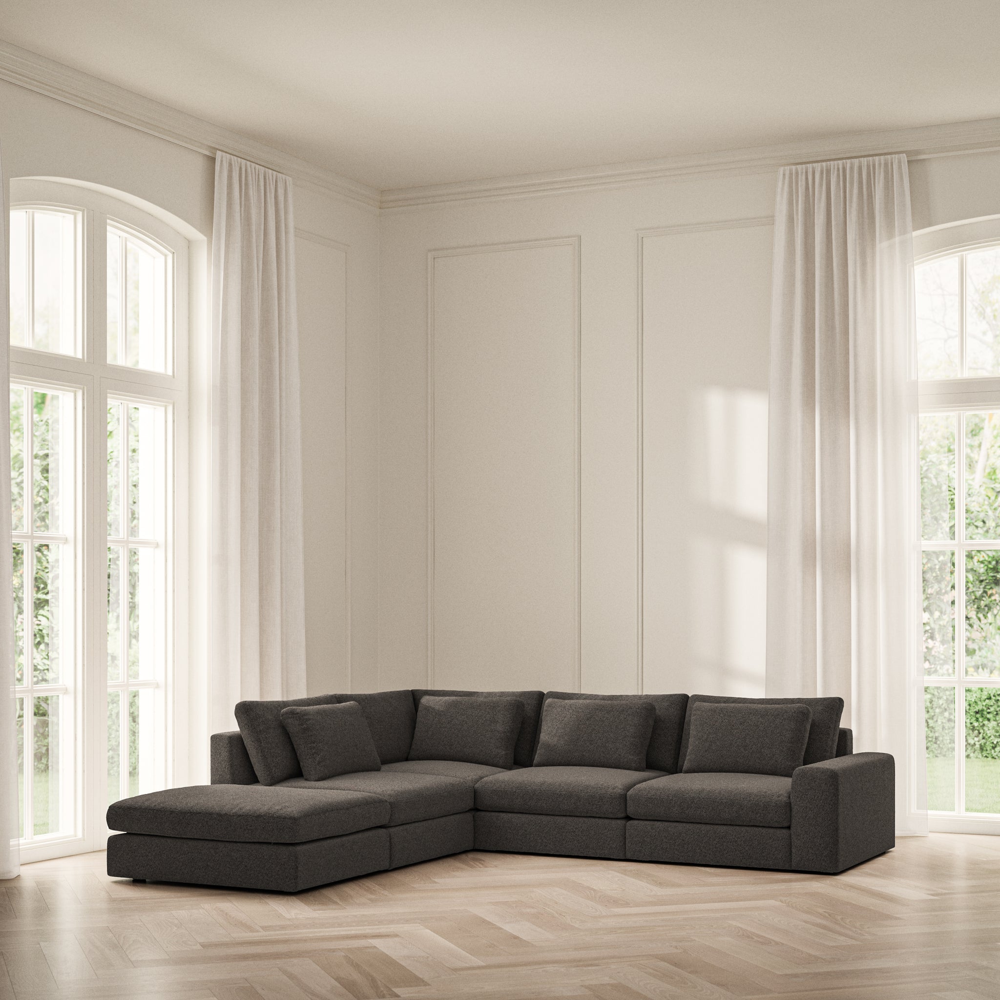 Lusso Corner Chaise LHF - Soft Teddy