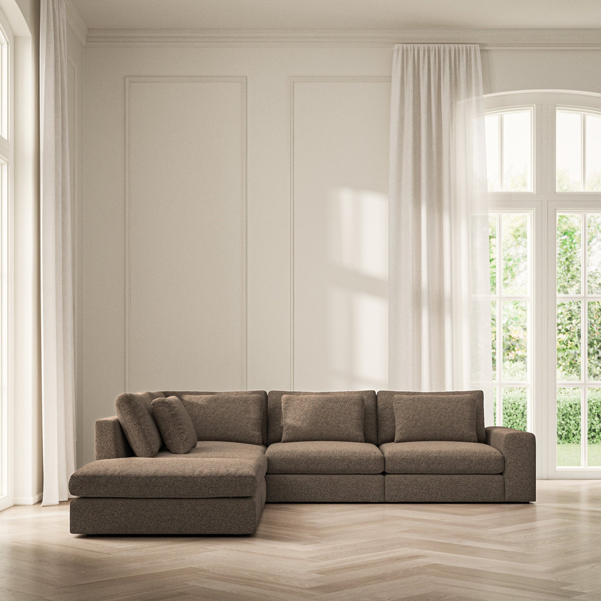 Lusso Corner Chaise LHF - Soft Teddy