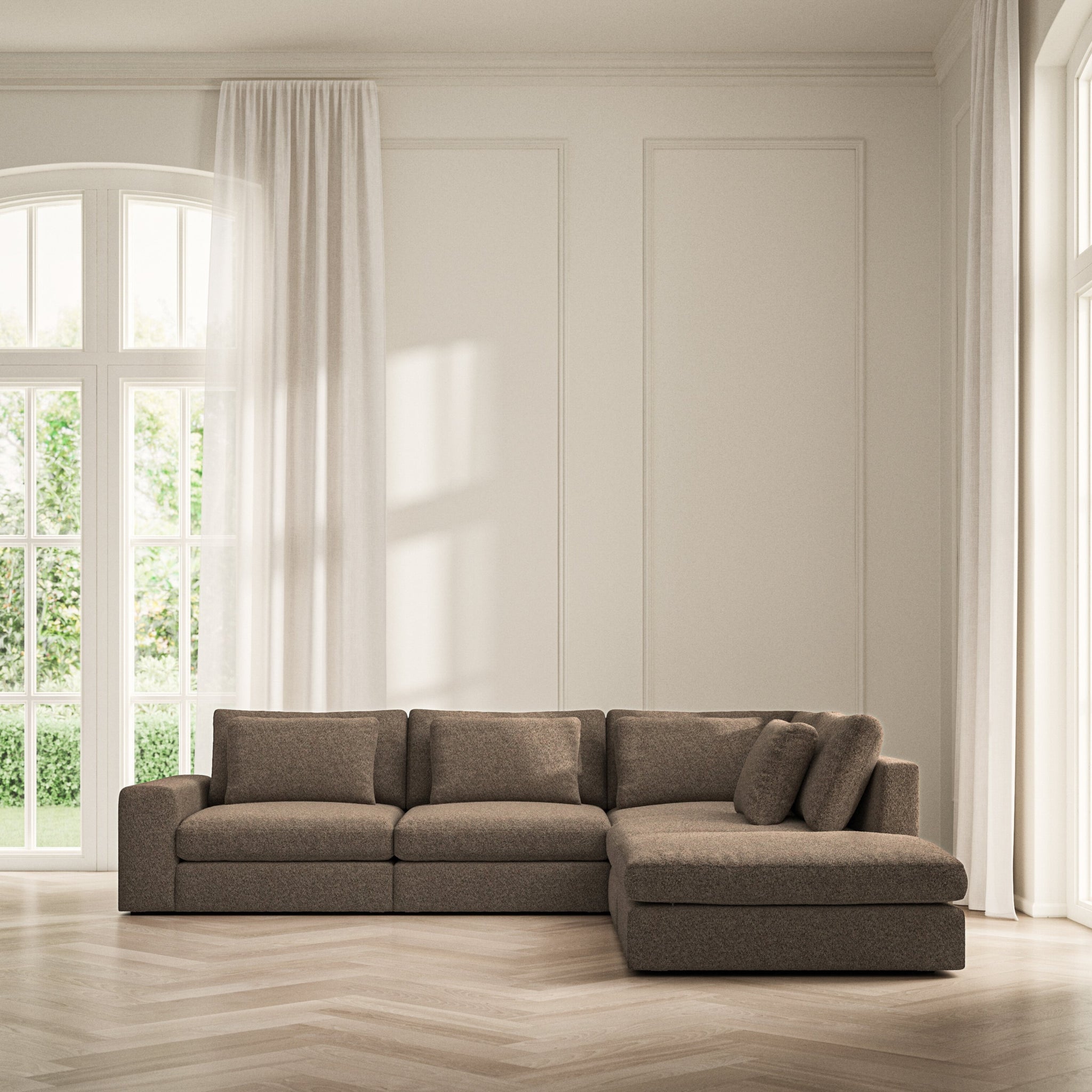 Lusso Corner Chaise RHF - Soft Teddy