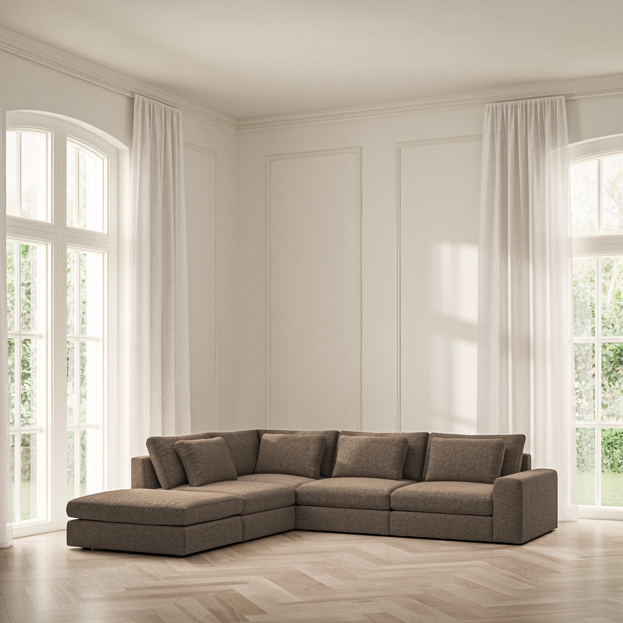 Lusso Corner Chaise LHF - Soft Teddy