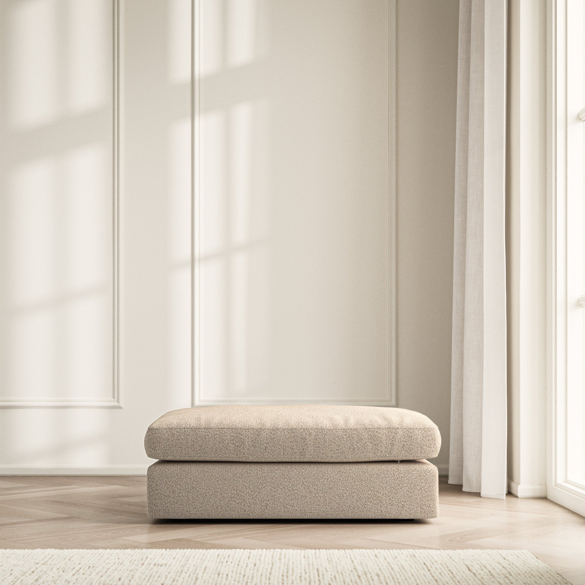 Lusso Footstool - Bouclé