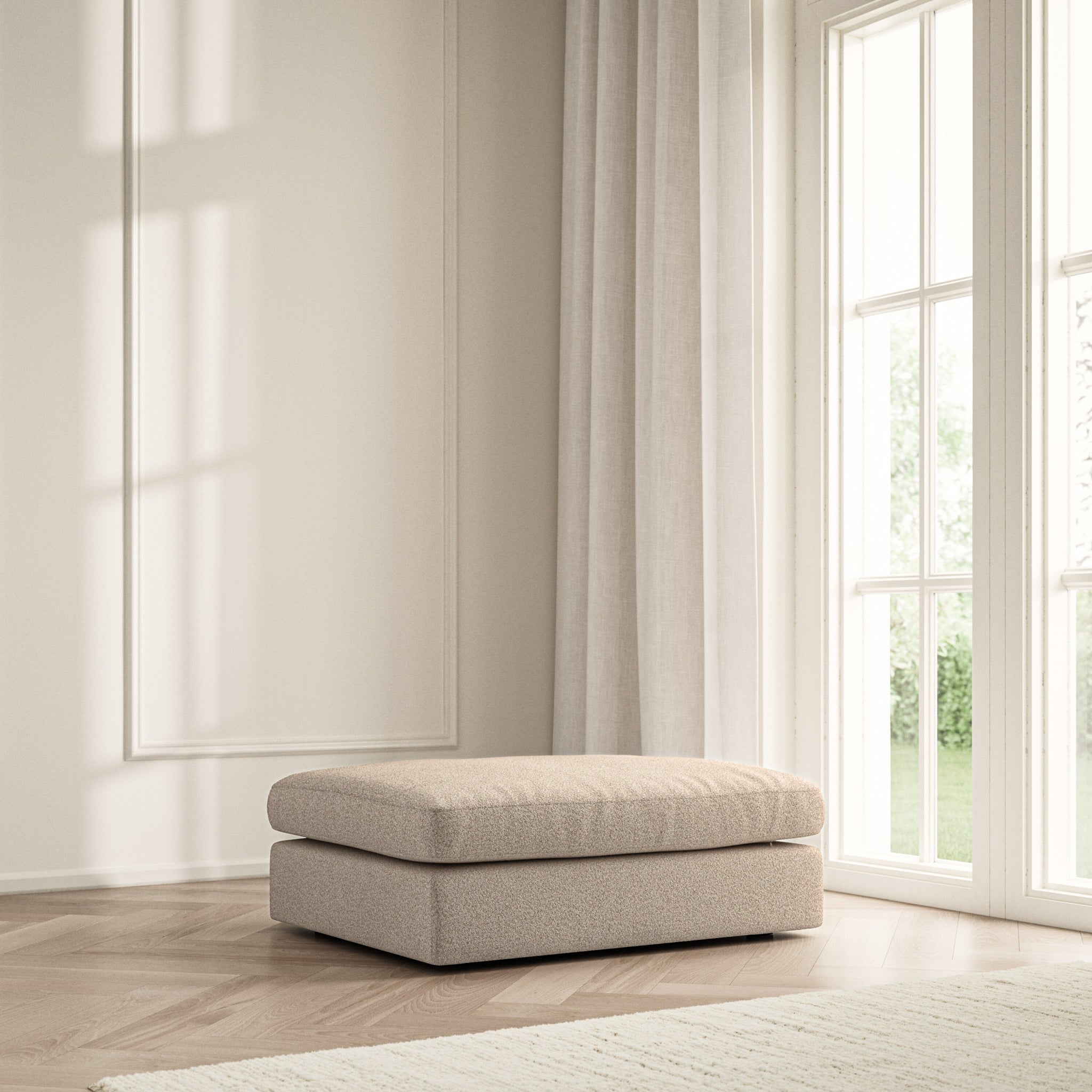 Lusso Footstool - Bouclé