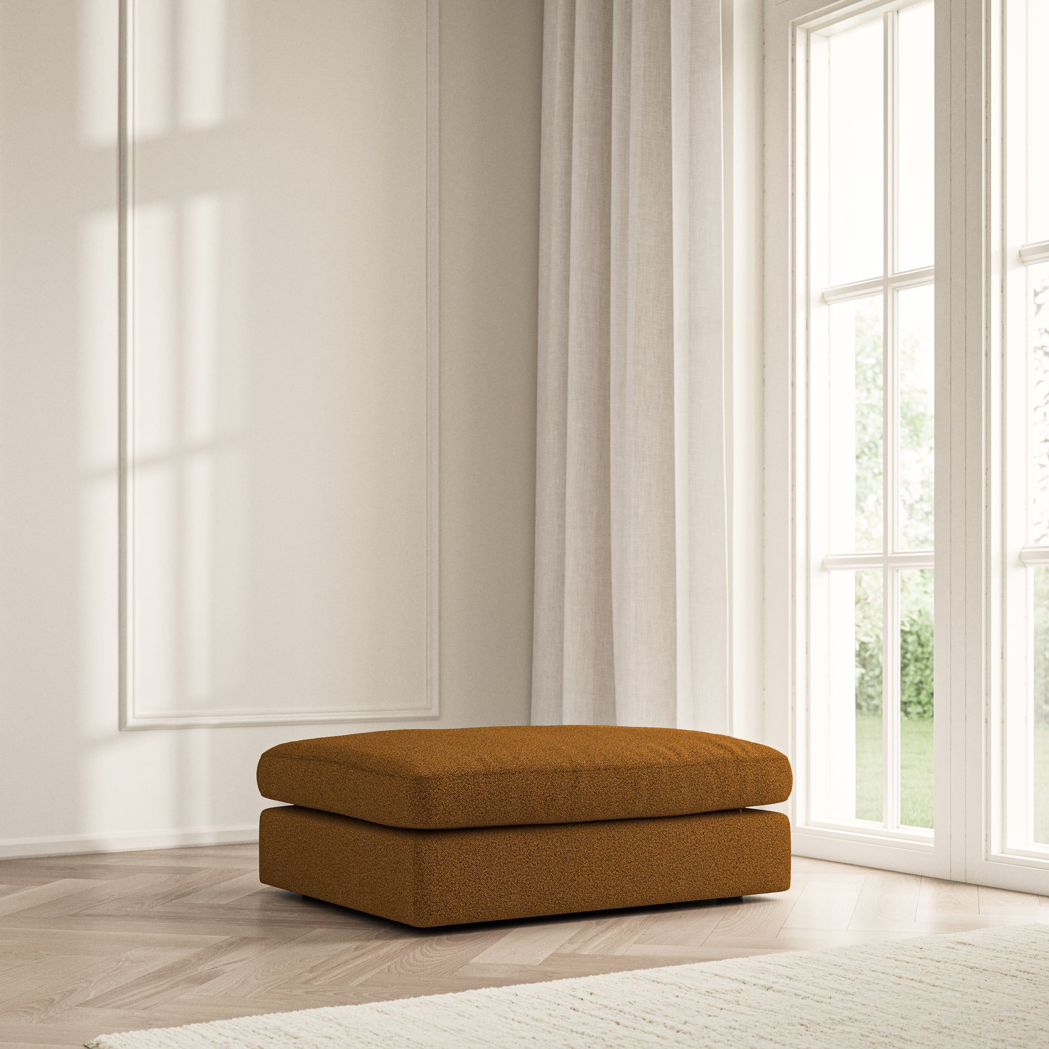 Lusso Footstool - Bouclé