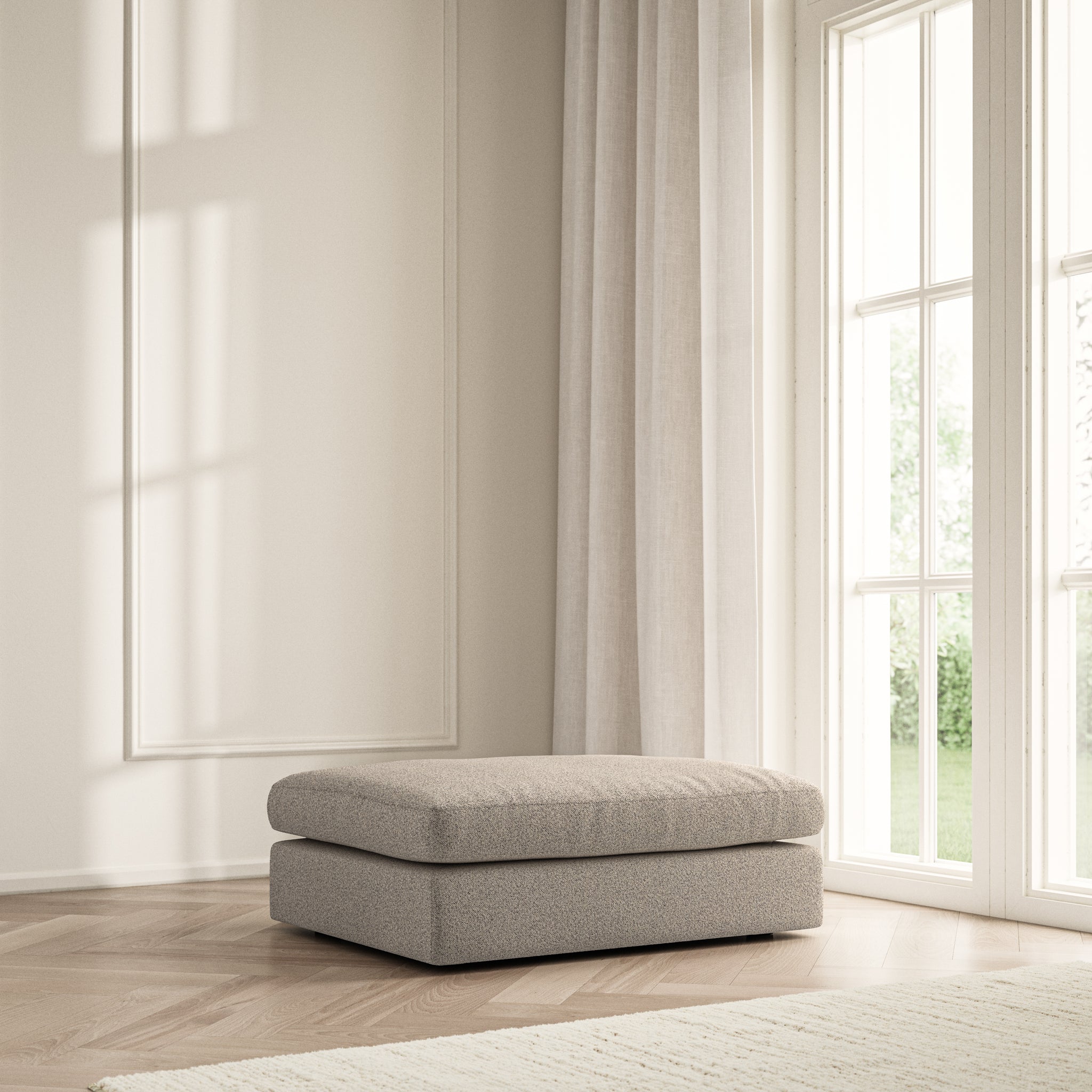 Lusso Footstool - Bouclé