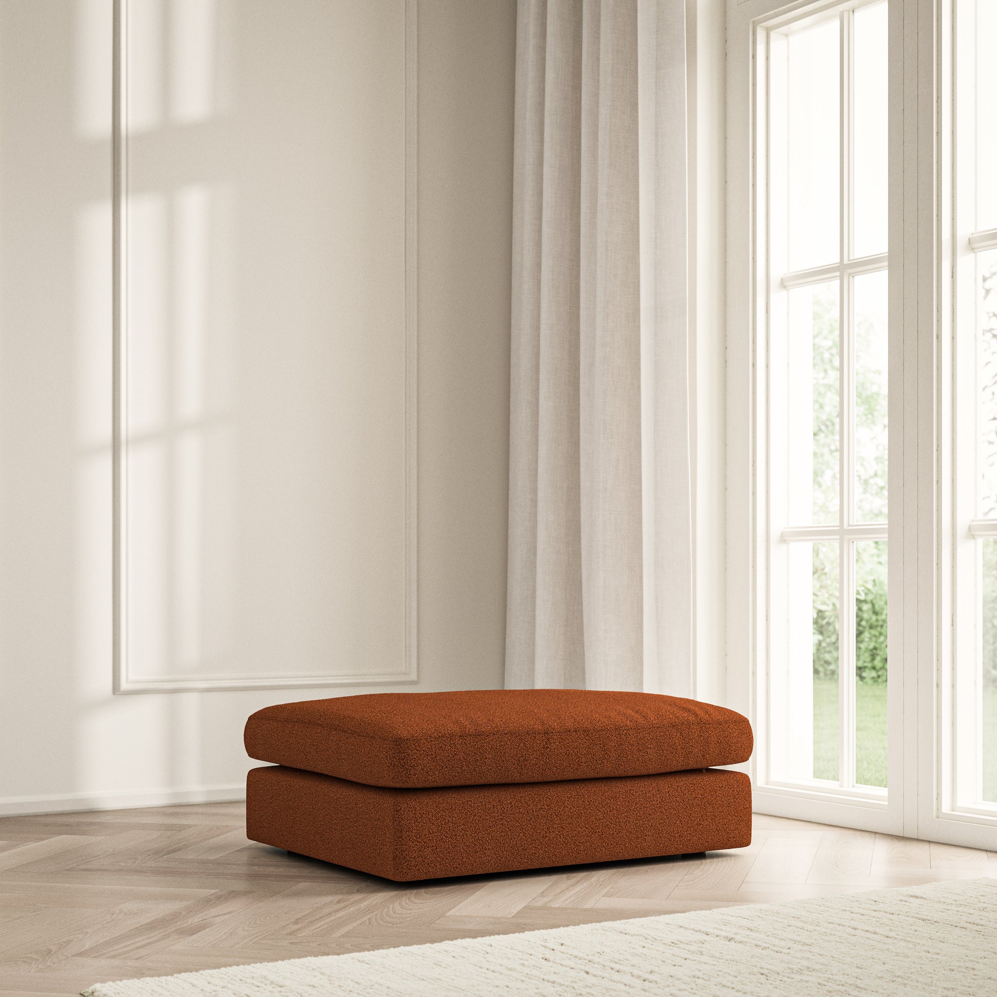 Lusso Footstool - Bouclé