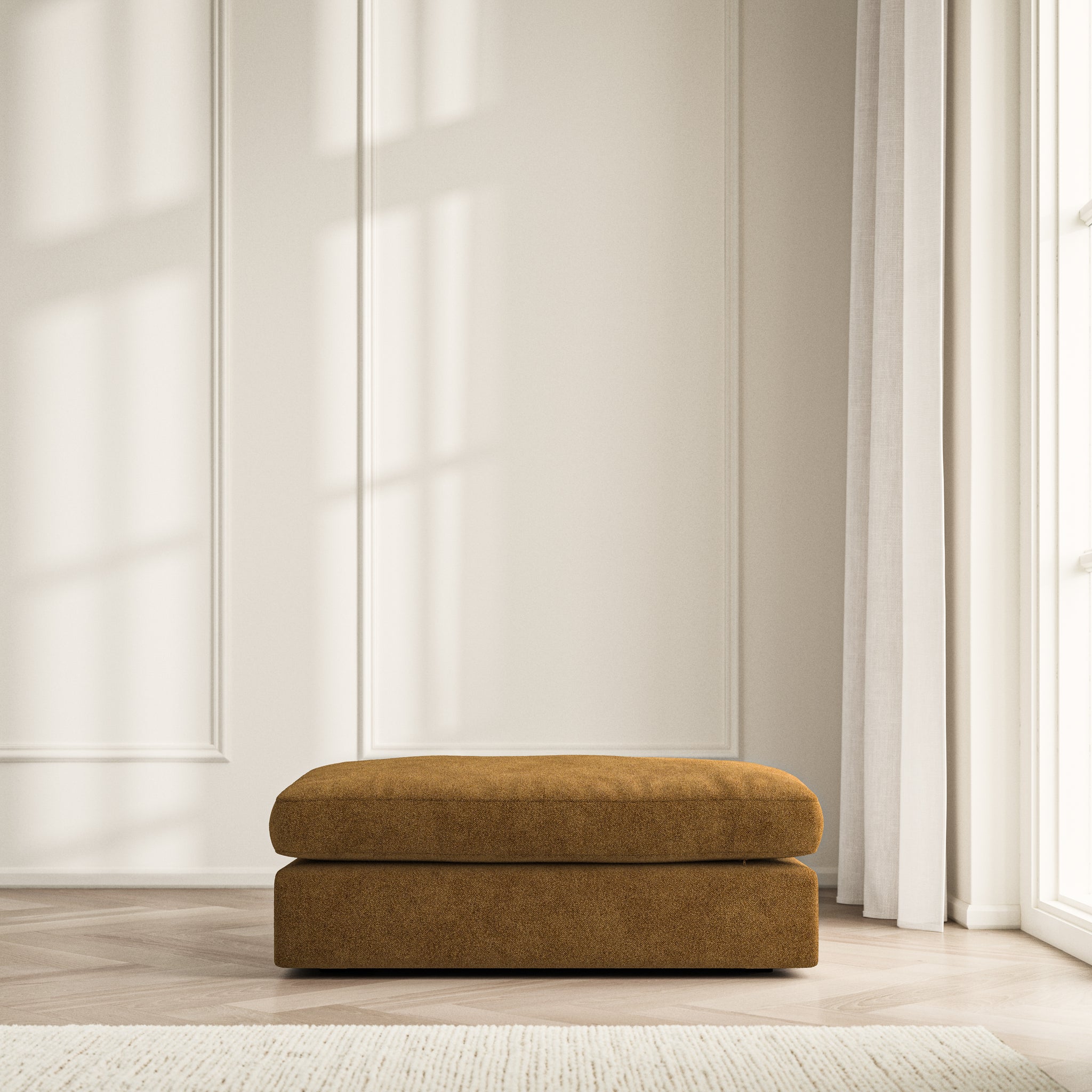 Lusso Footstool - Soft Bouclé