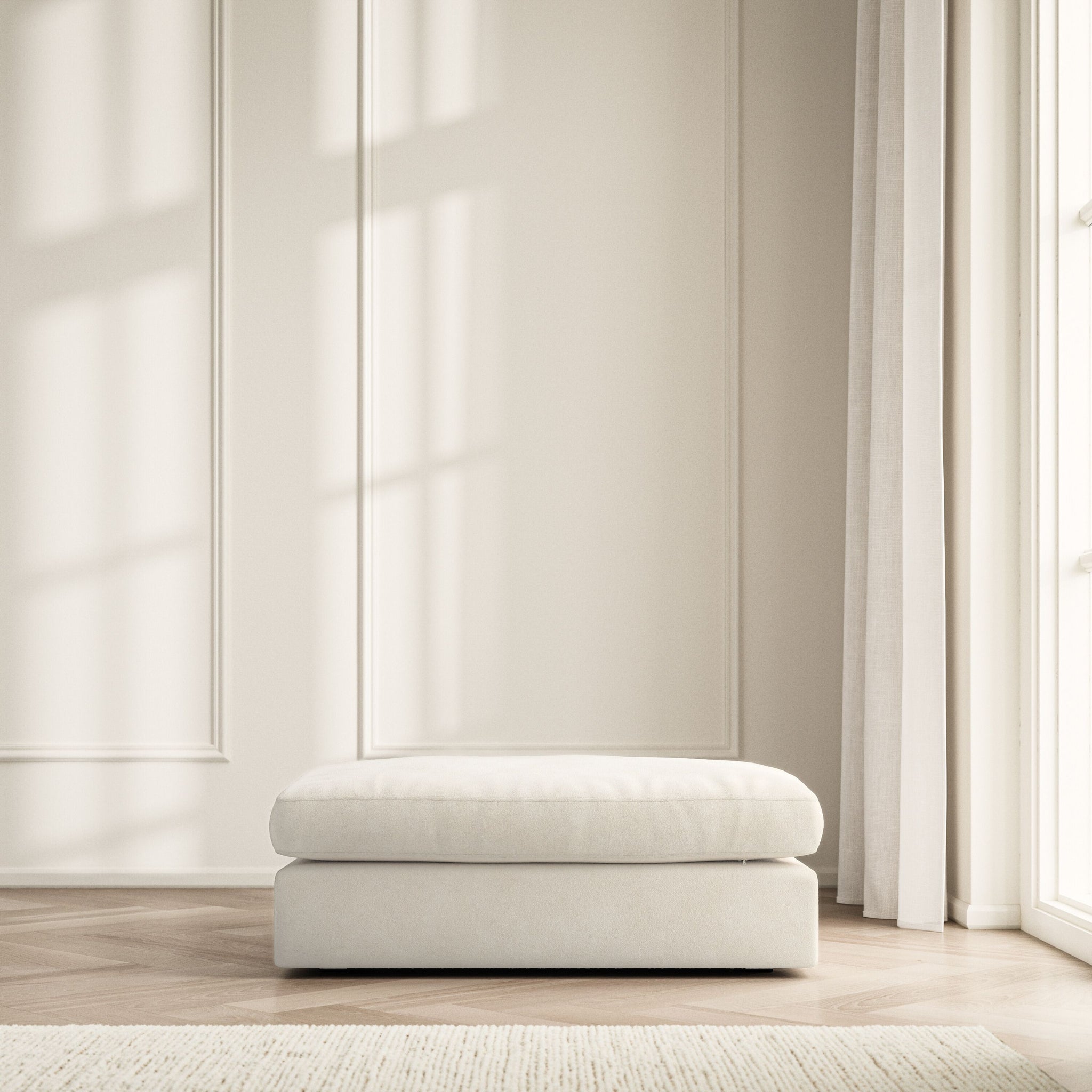 Lusso Footstool - Soft Bouclé