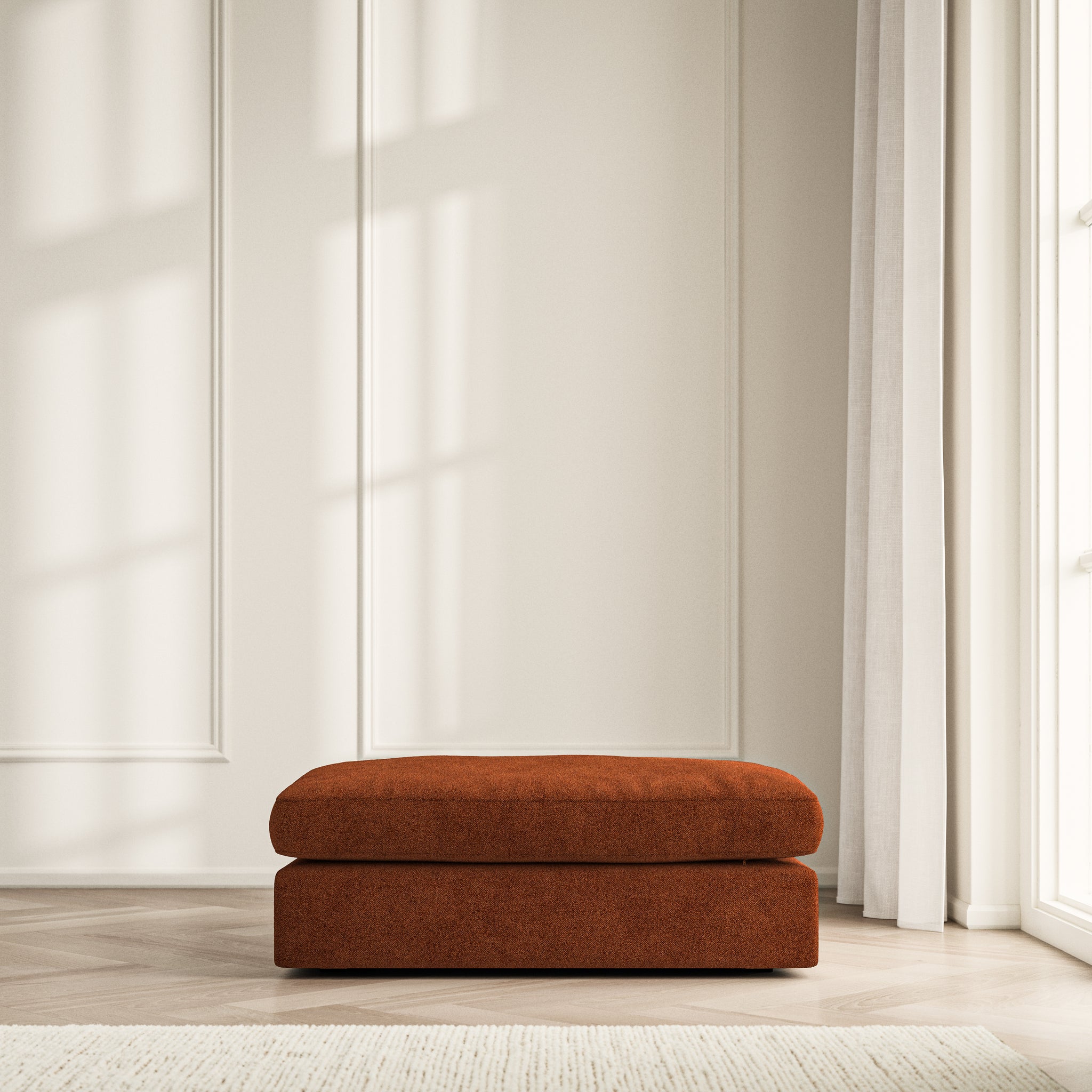 Lusso Footstool - Soft Bouclé