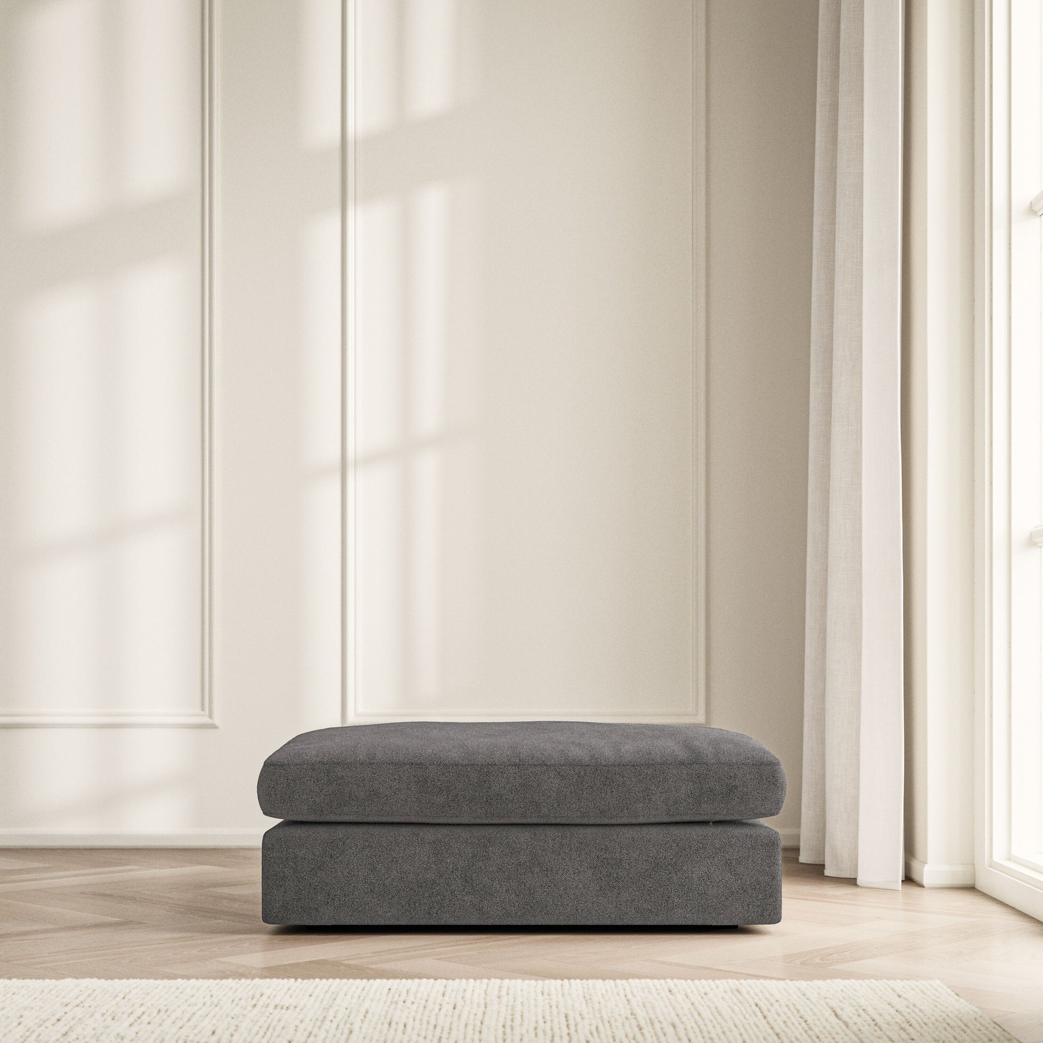 Lusso Footstool - Soft Bouclé
